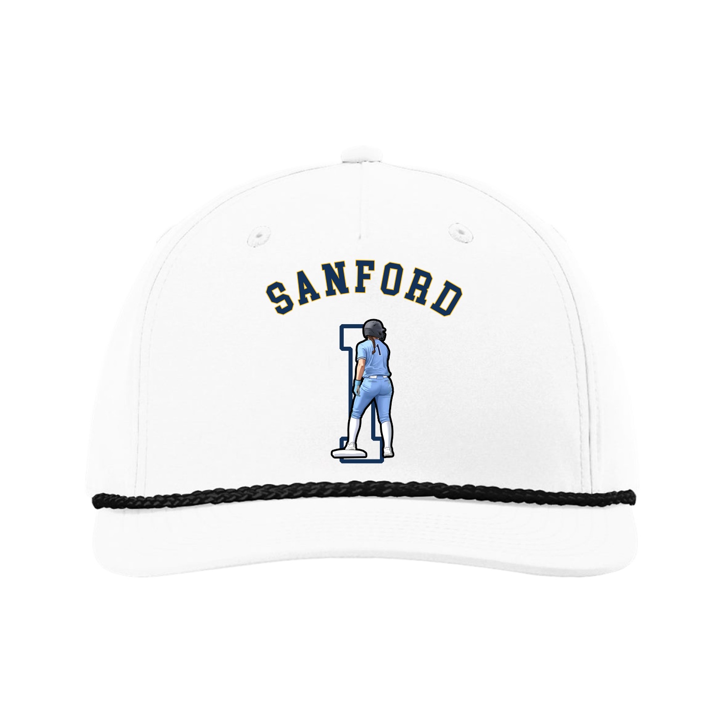 Five-Panel Classic Rope Cap — Shirsey Arch in White