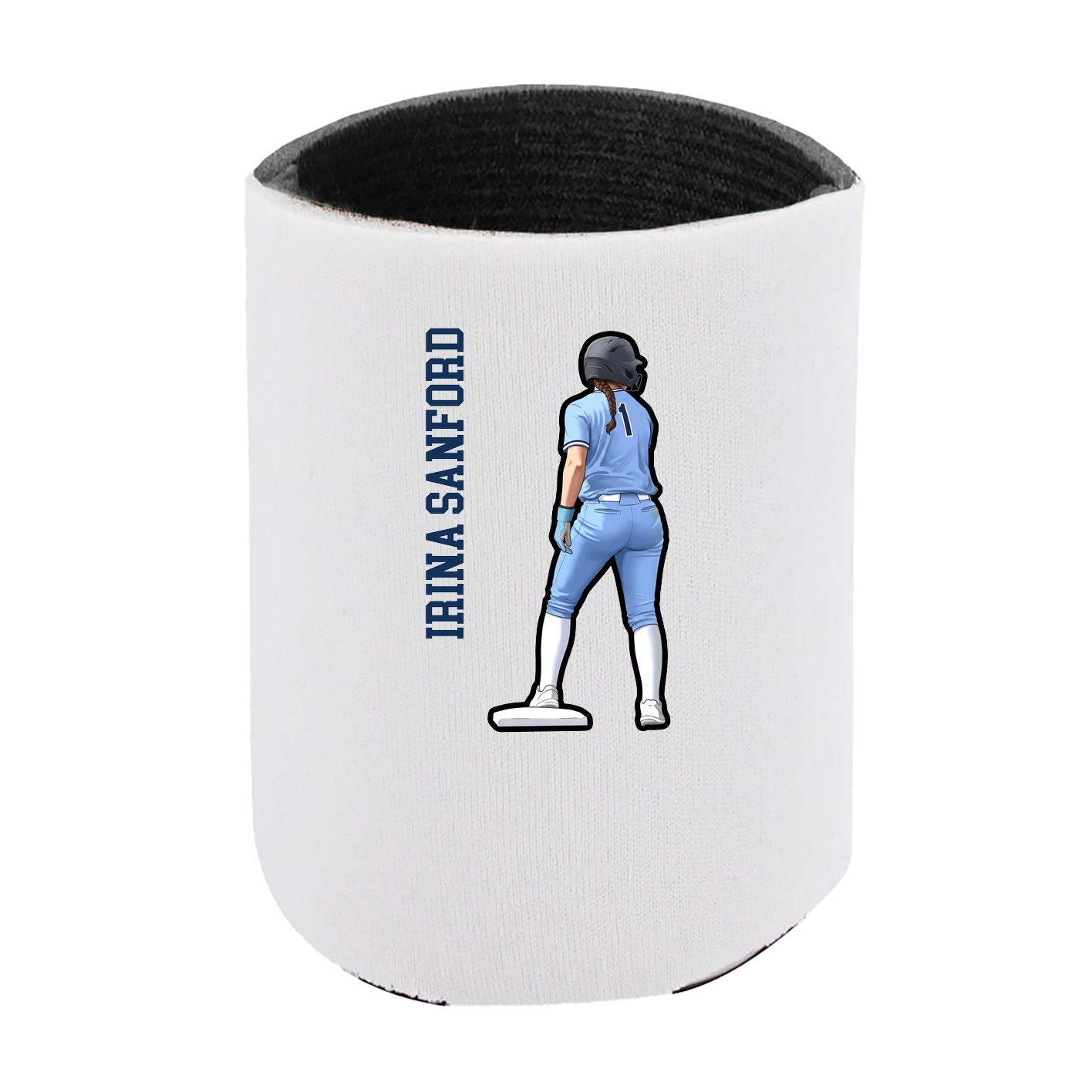Can Holder — Name Vertical in White