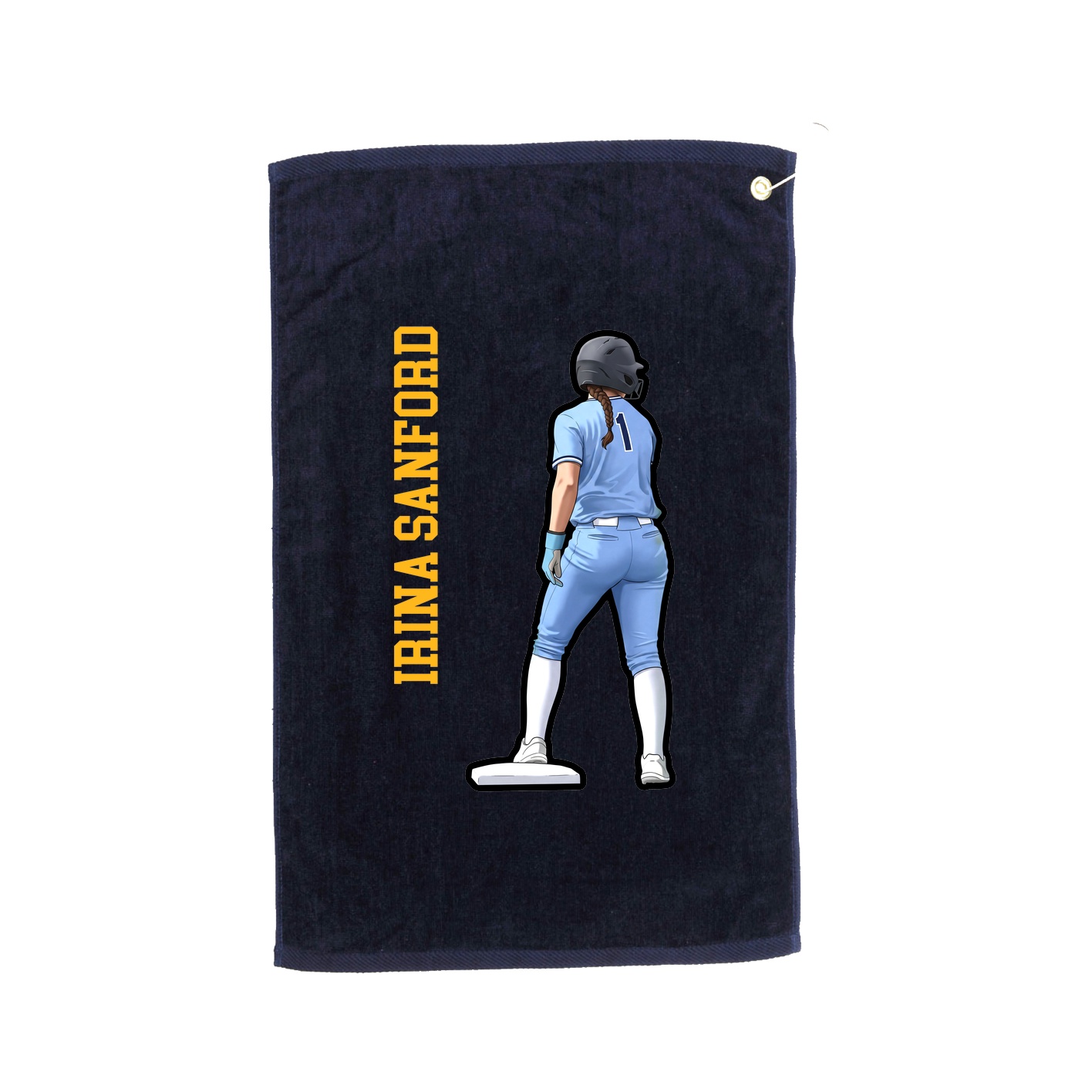 Golf Towel — Name Vertical in Navy