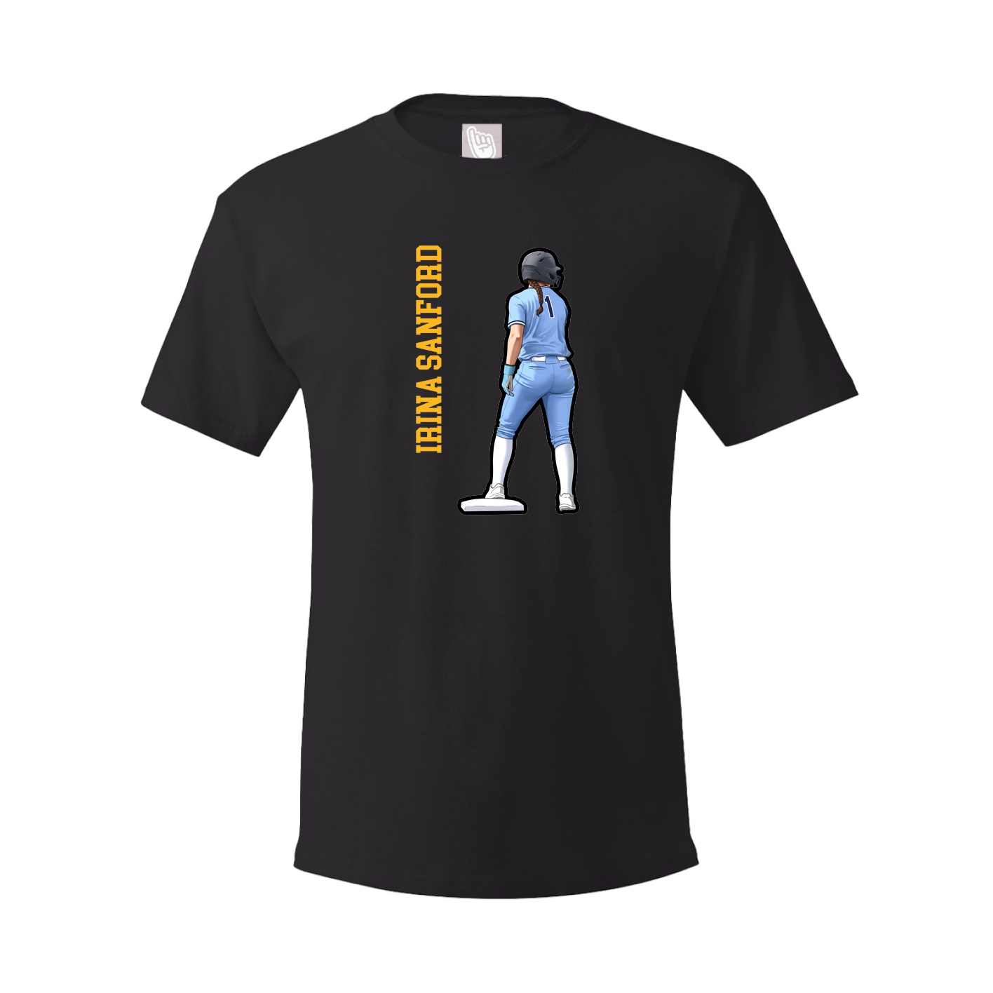 Tee — Name Vertical in Black