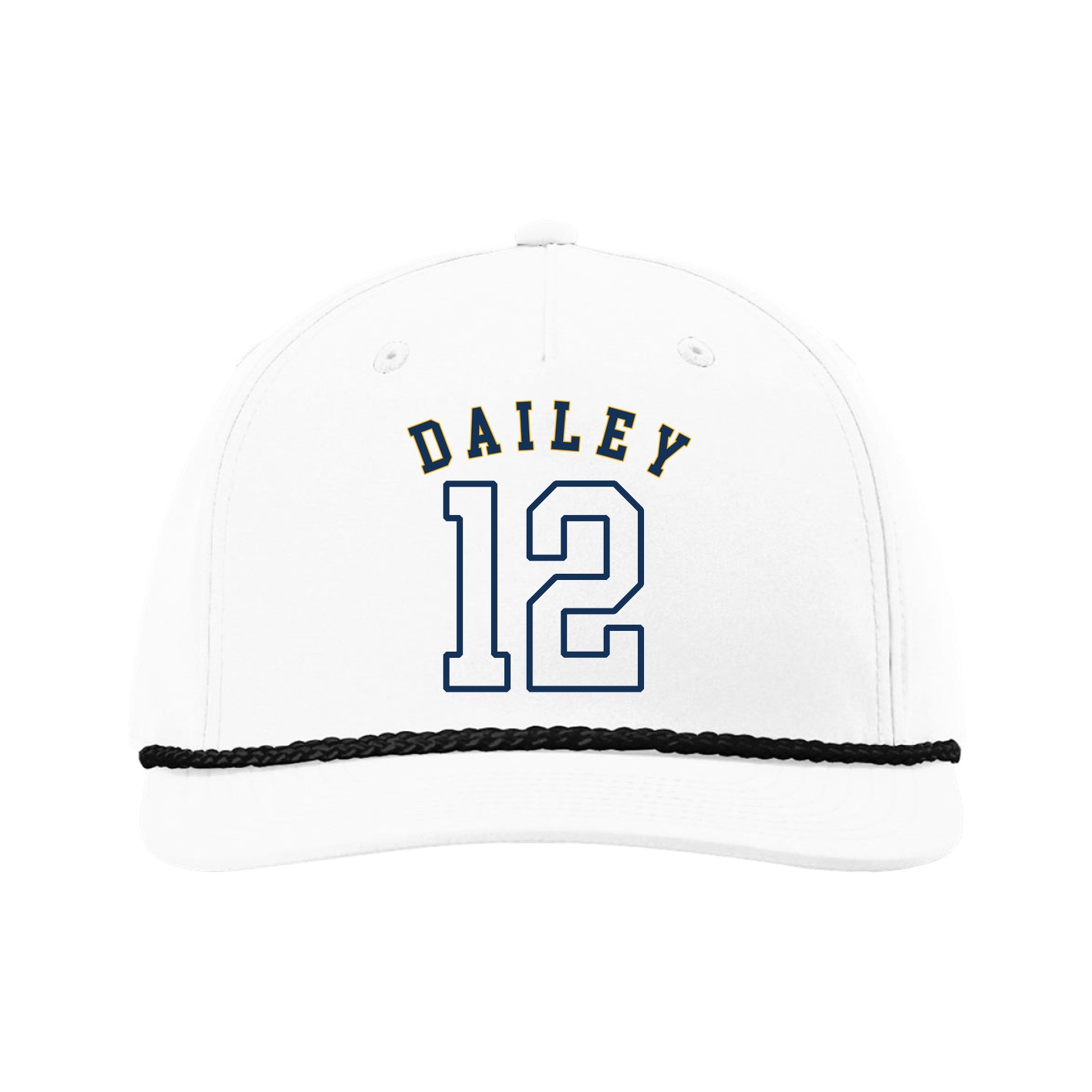 Five-Panel Classic Rope Cap — Shirsey Arch in White