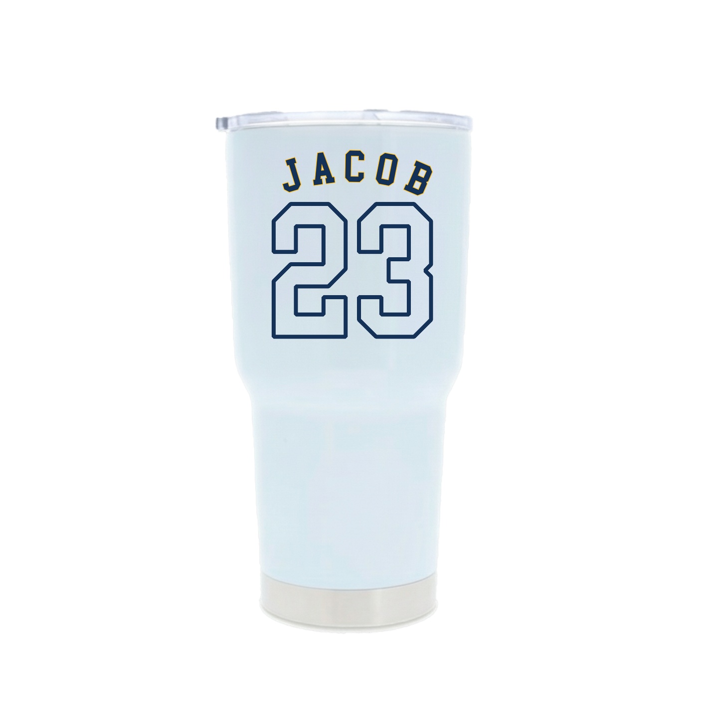 30oz Stainless Steel Tumbler — Shirsey Arch in White