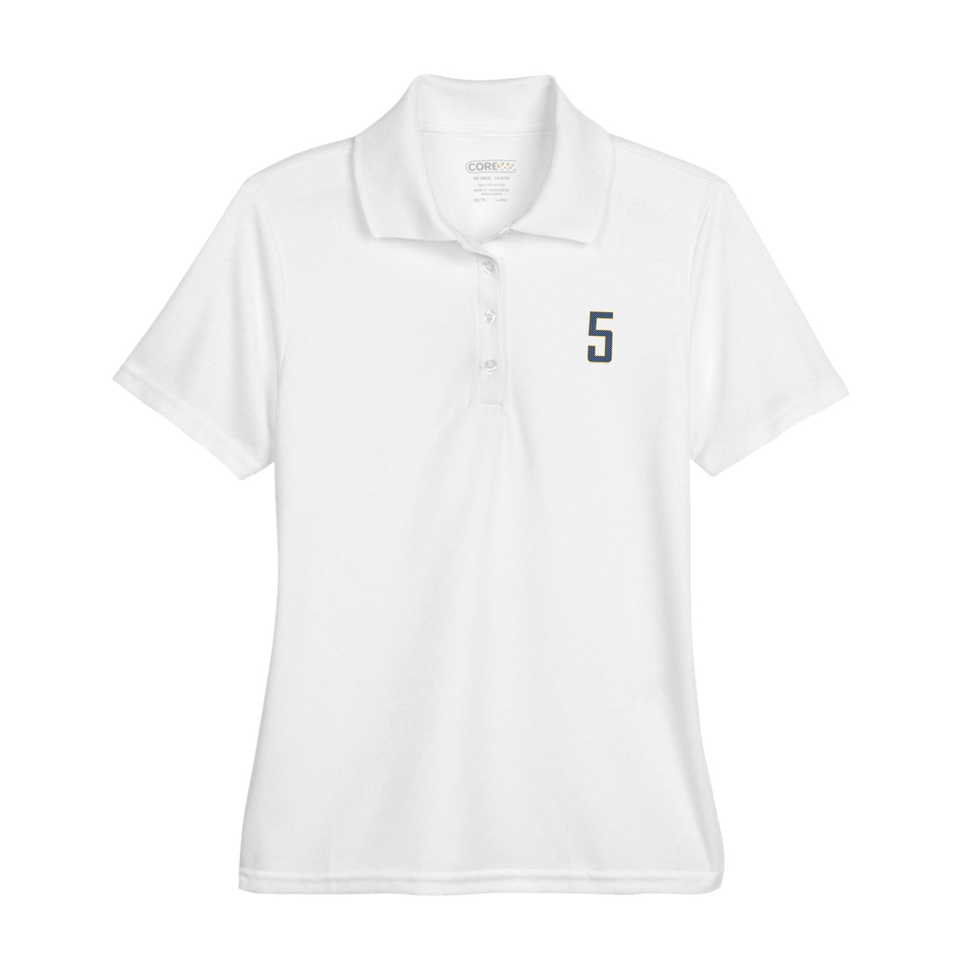 Womens Performance Polo — Front Shirsy in White