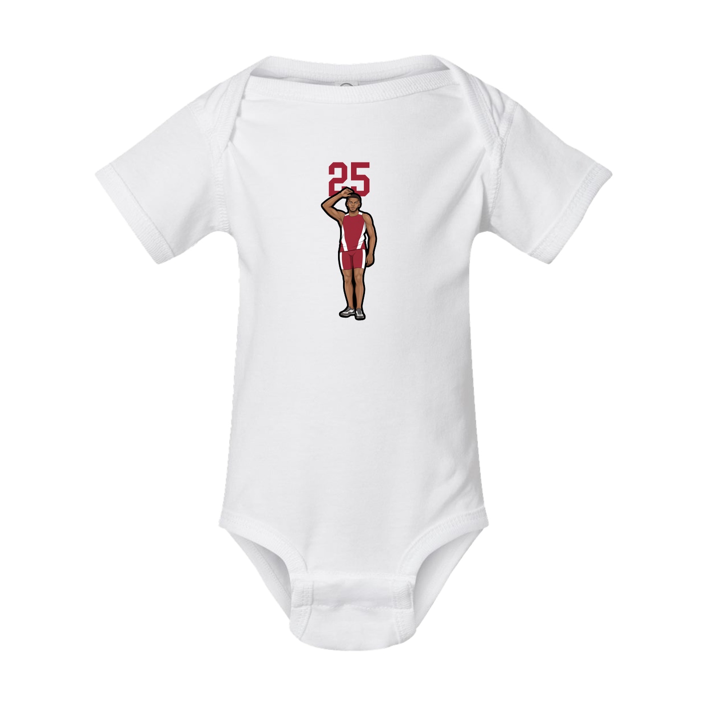 Baby Onesie — Number Top in White