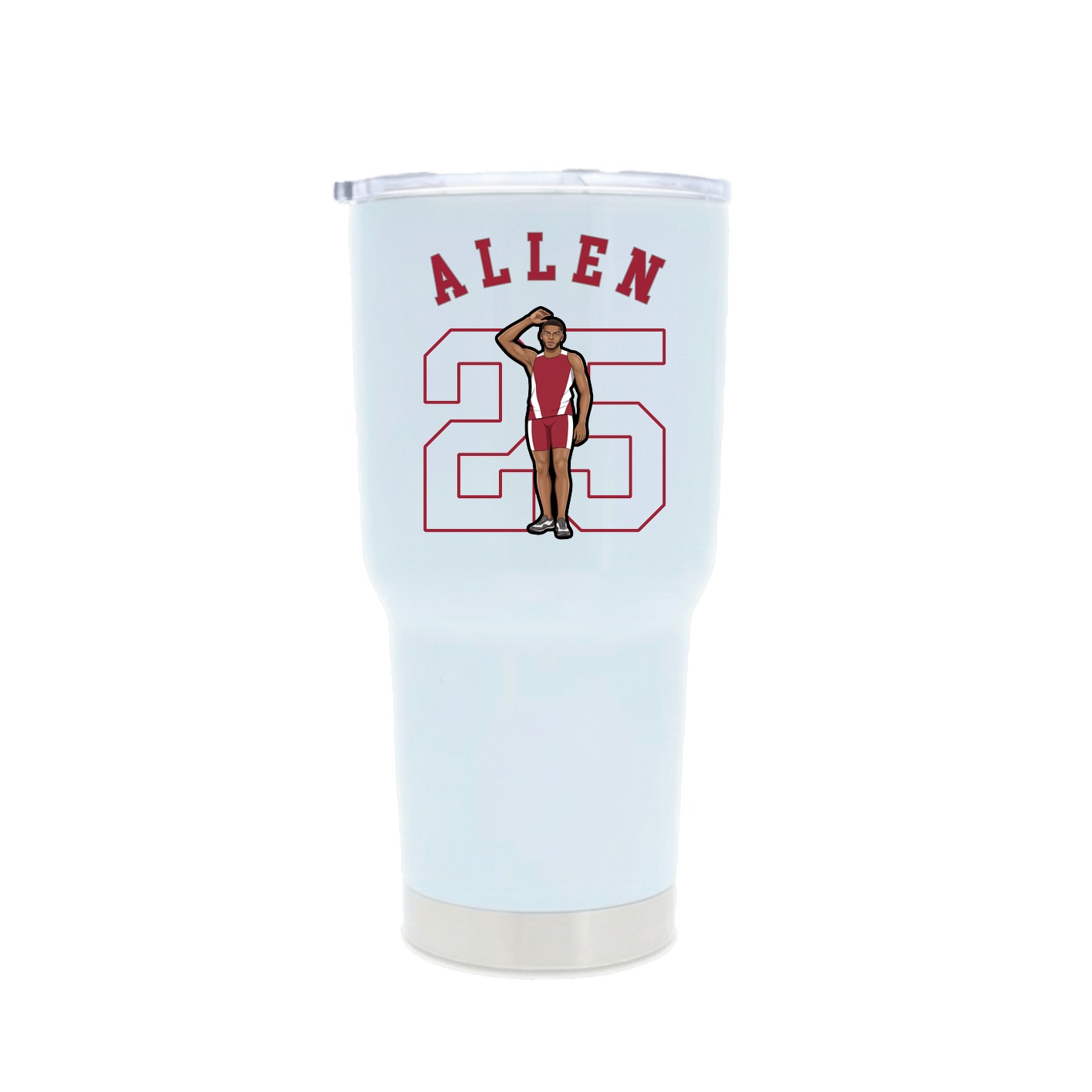 30oz Stainless Steel Tumbler — Shirsey Arch in White