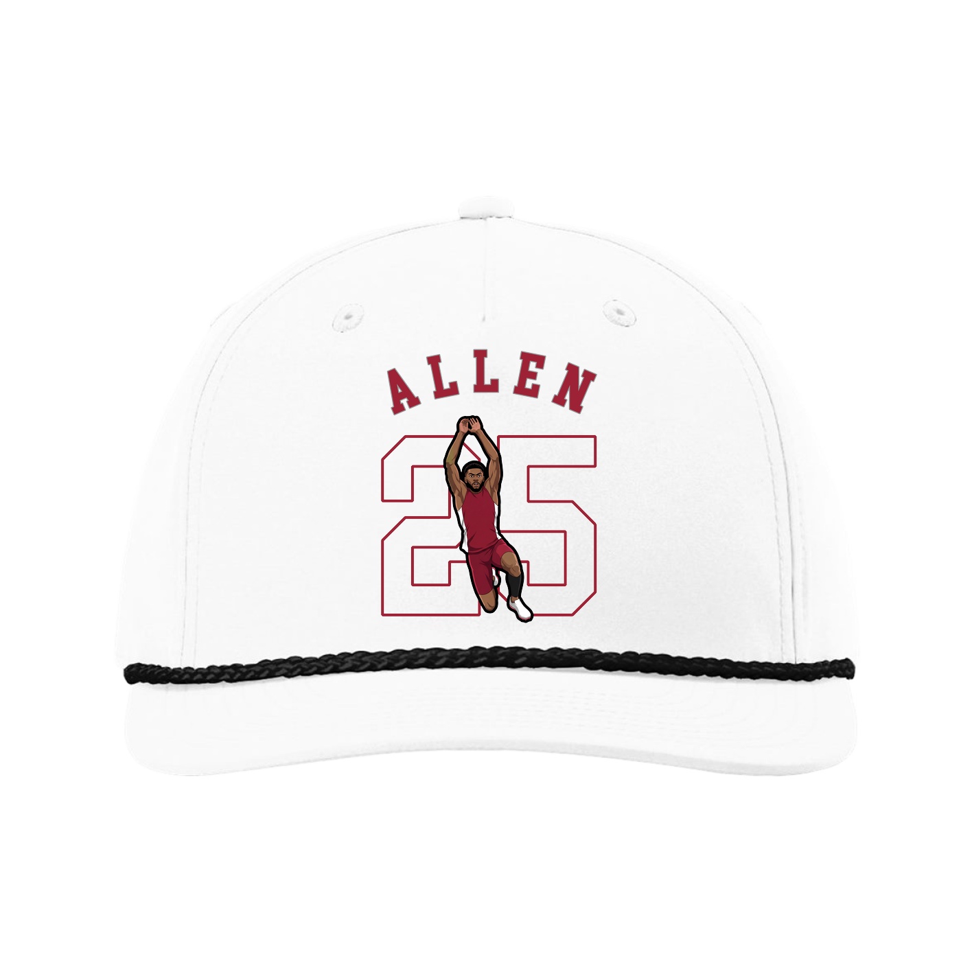 Five-Panel Classic Rope Cap — Shirsey Arch in White
