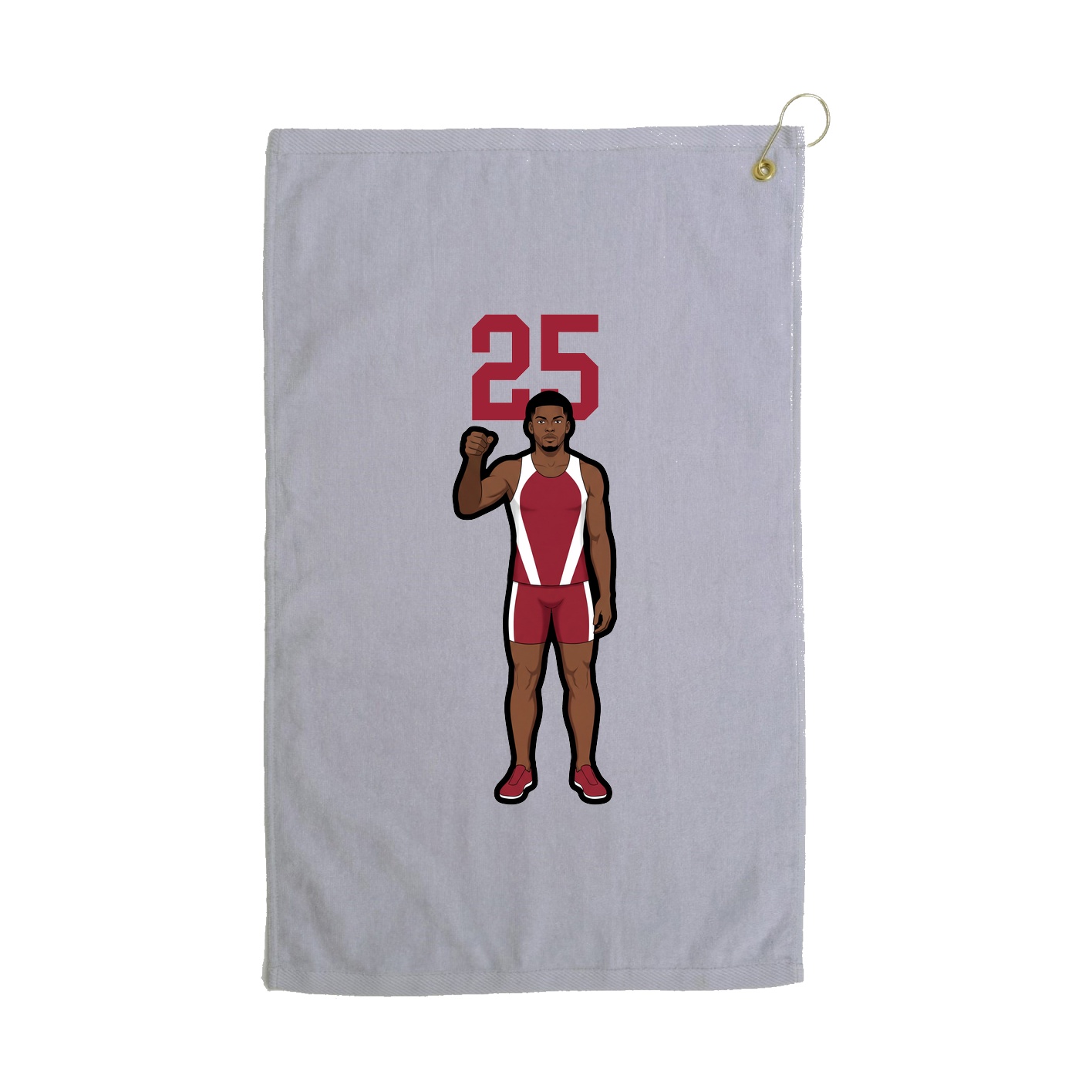 Golf Towel — Number Top in Grey