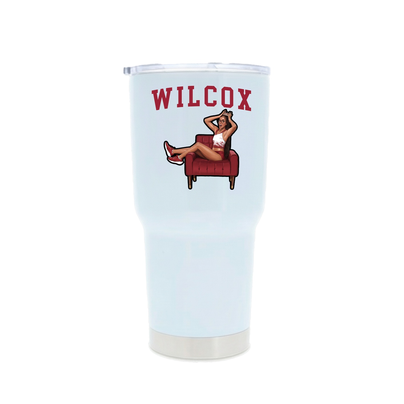 30oz Stainless Steel Tumbler — Shirsey in White