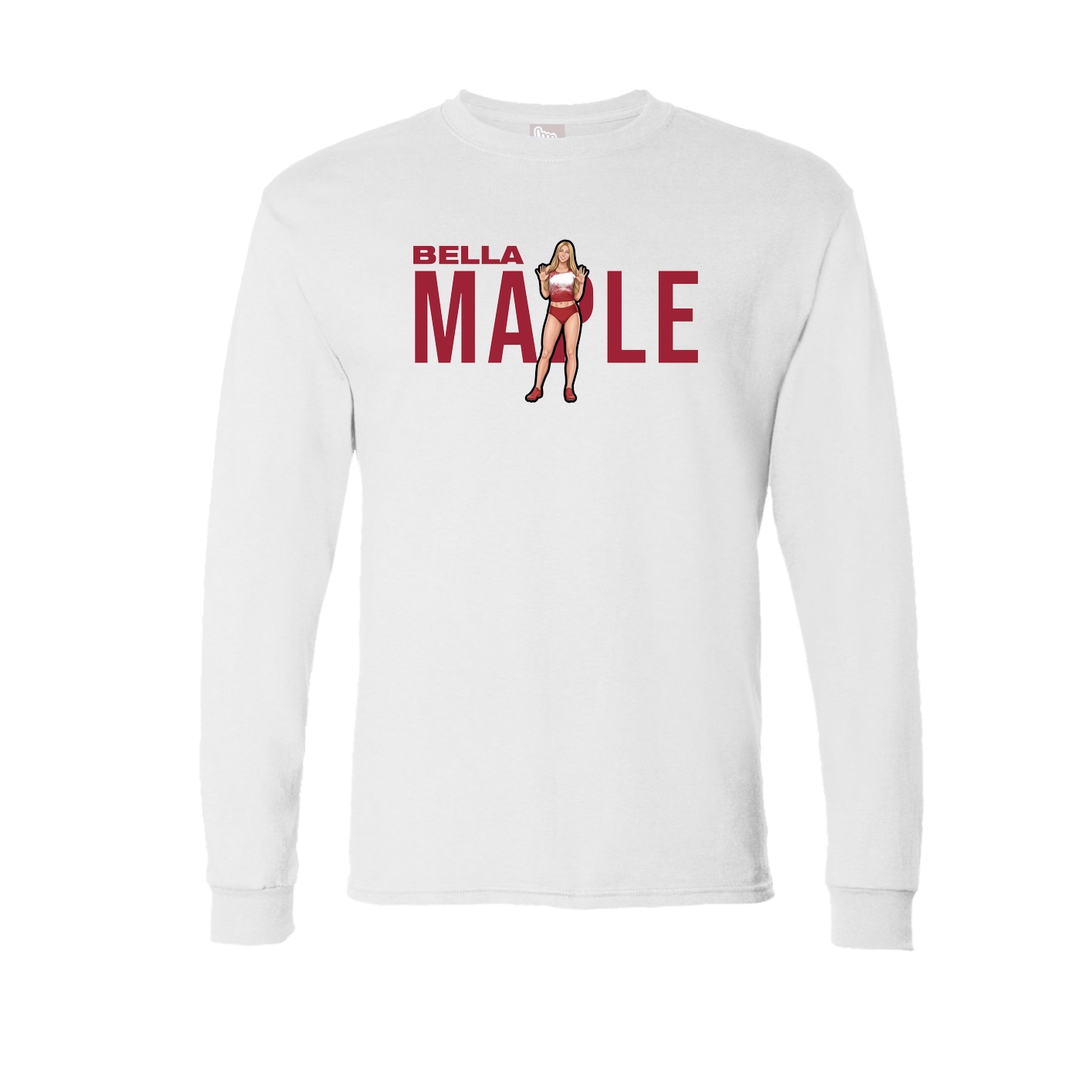 Long Sleeve Tee — Player Name in White