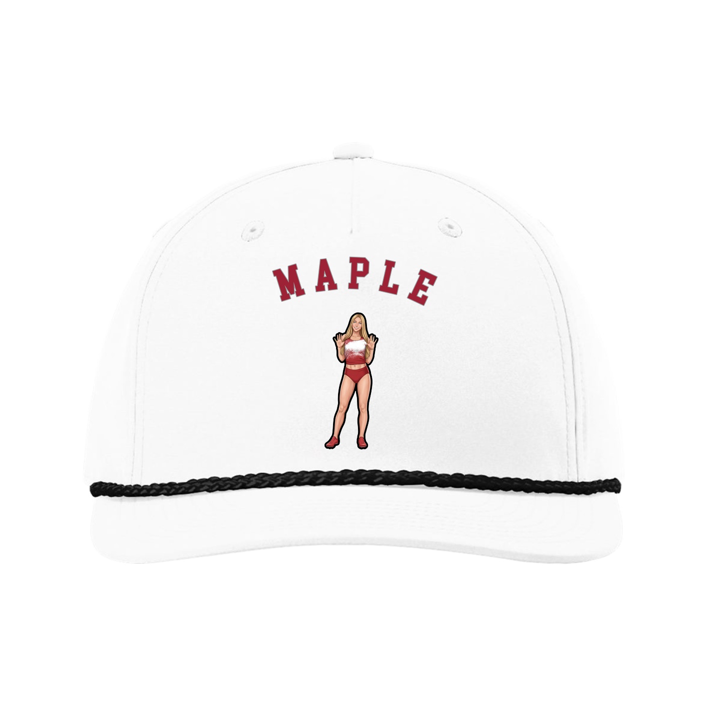 Five-Panel Classic Rope Cap — Shirsey Arch in White