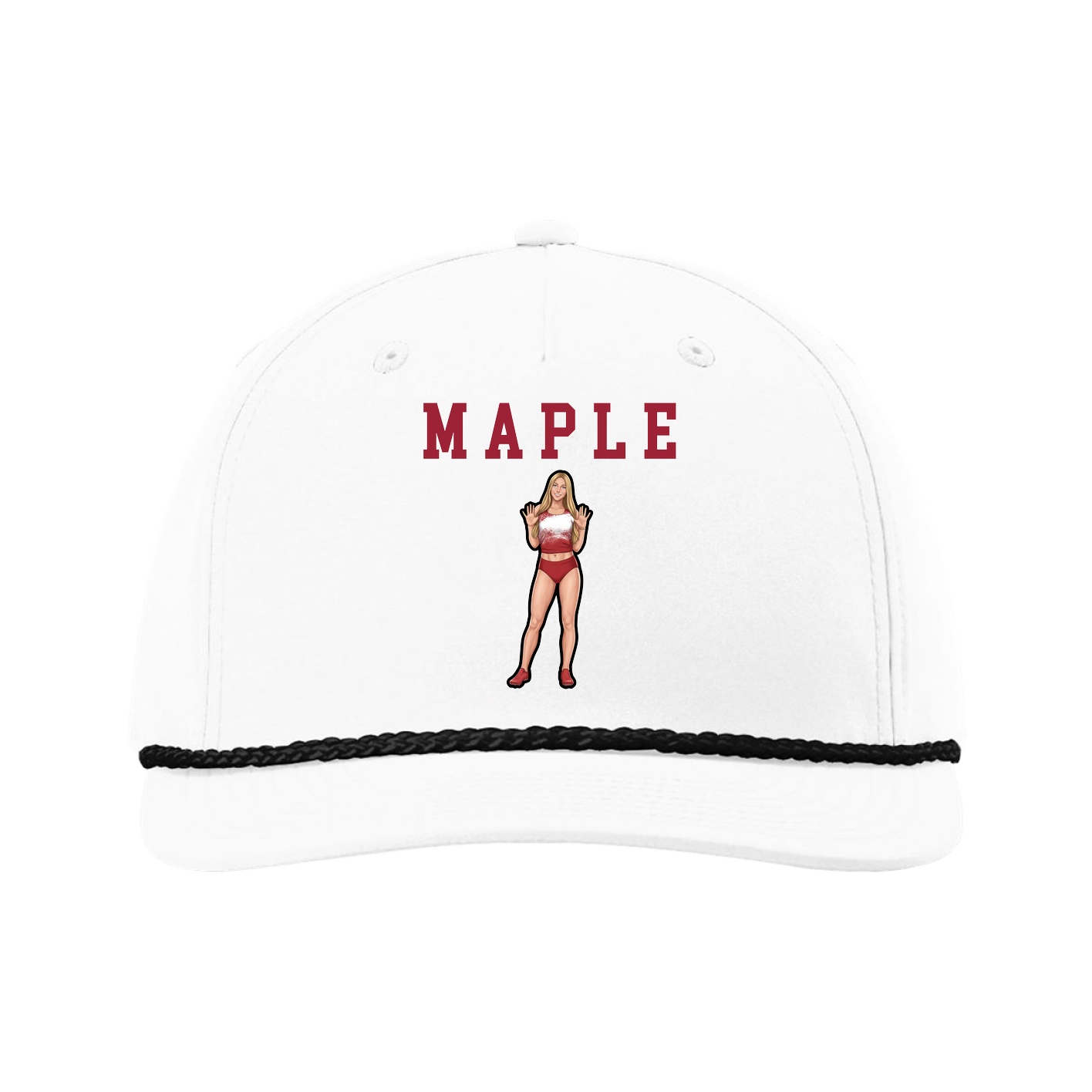 Five-Panel Classic Rope Cap — Shirsey in White