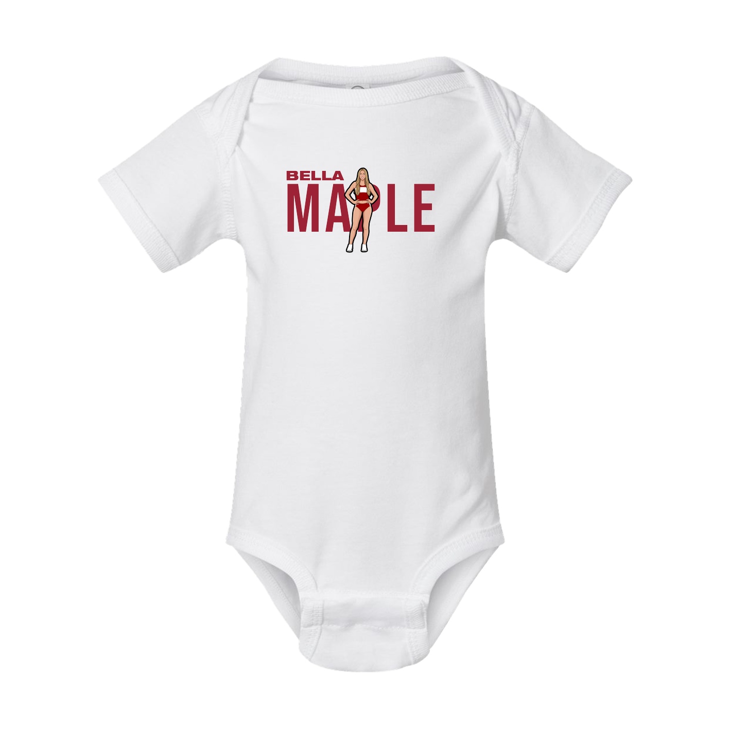 Baby Onesie — Player Name in White