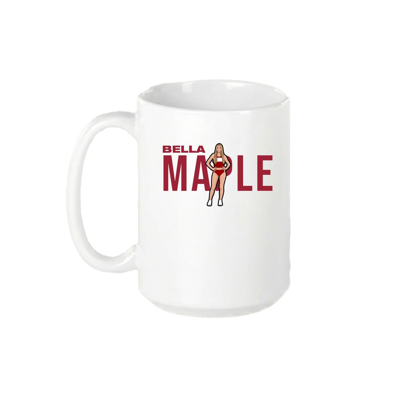 15oz Coffee Mug — Player Name in White
