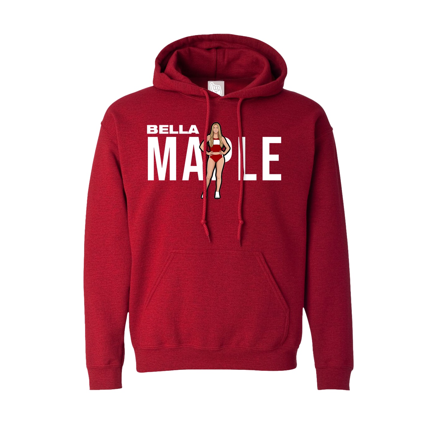 Hoodie — Player Name in Crimson
