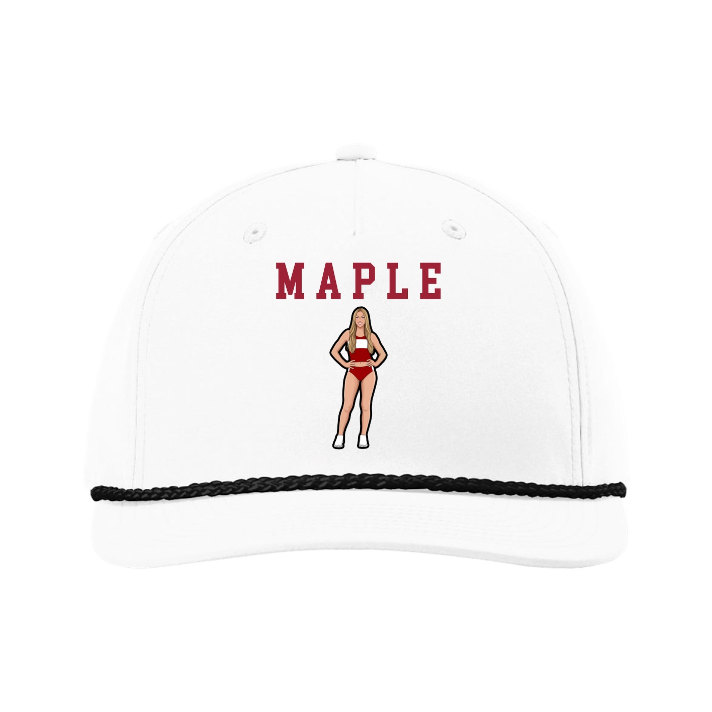 Five-Panel Classic Rope Cap — Shirsey in White