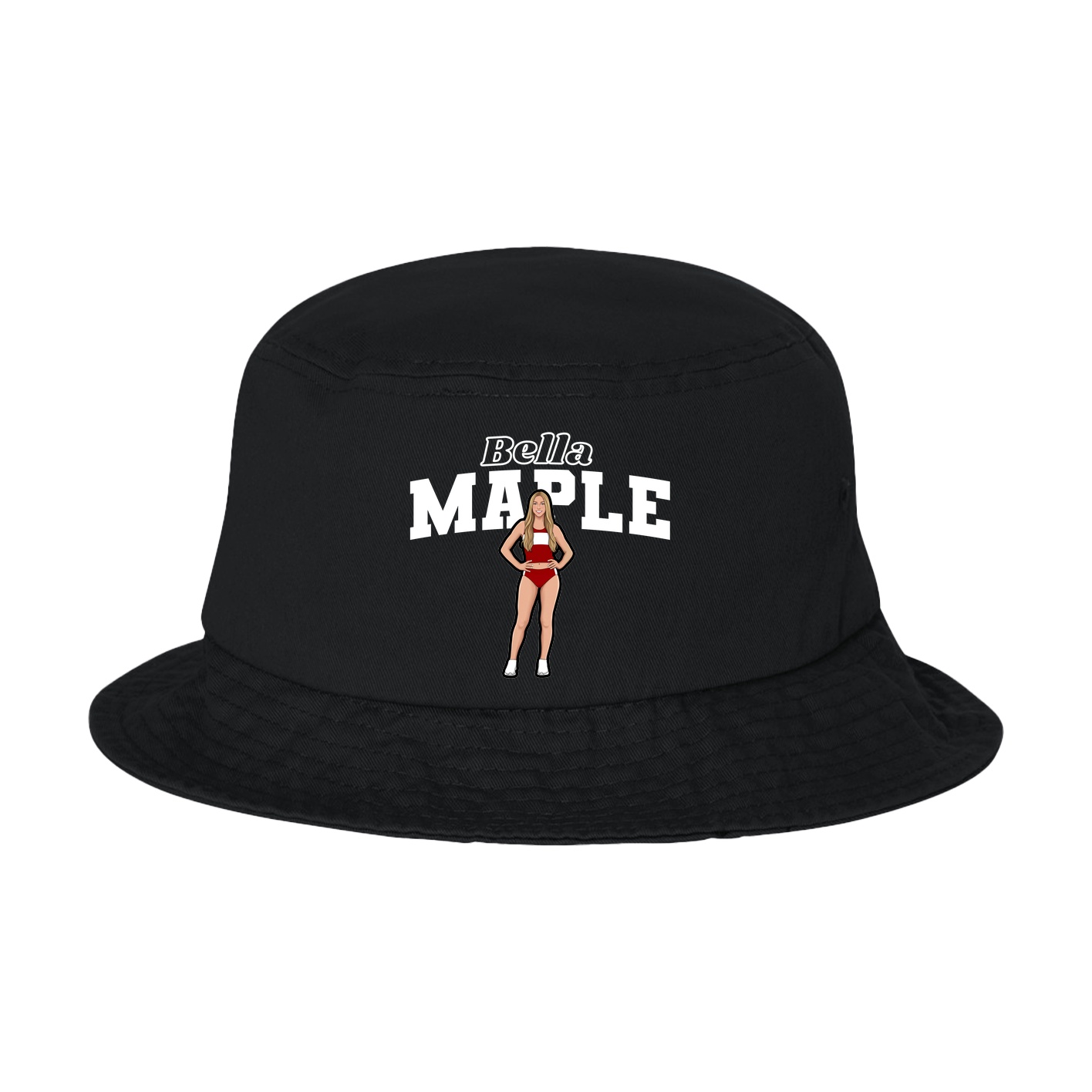 Bucket Cap — Name Arch in Black