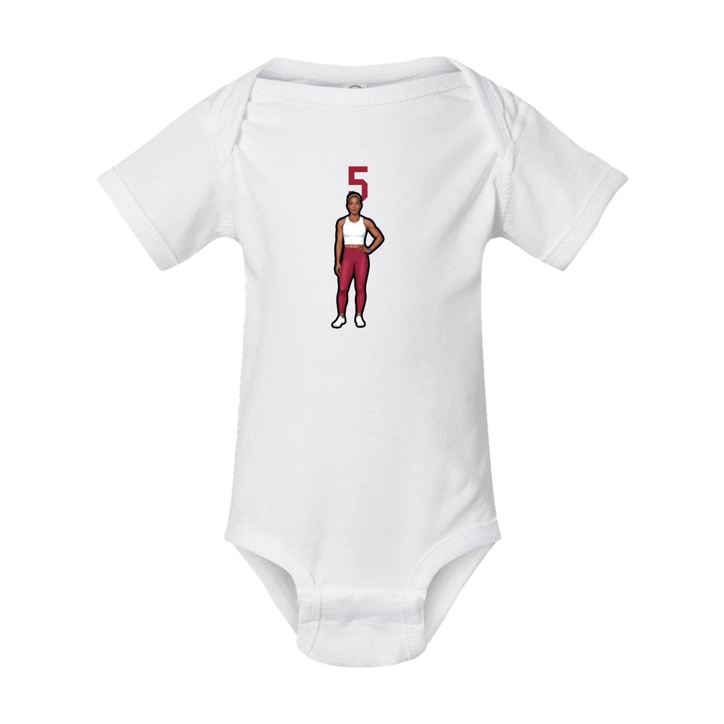 Baby Onesie — Number Top in White
