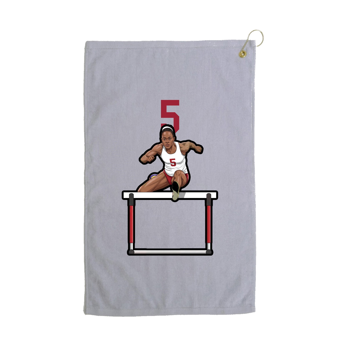 Golf Towel — Number Top in Grey
