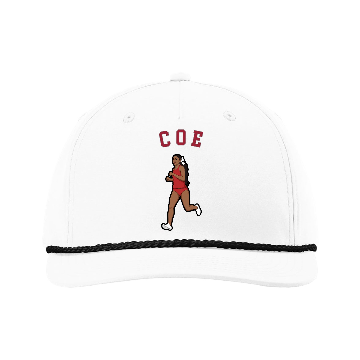 Five-Panel Classic Rope Cap — Shirsey Arch in White
