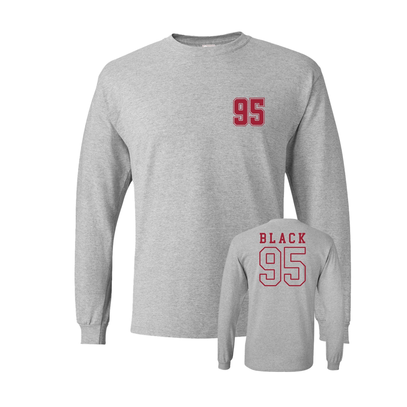 Long Sleeve Tee — Chest Back in Grey