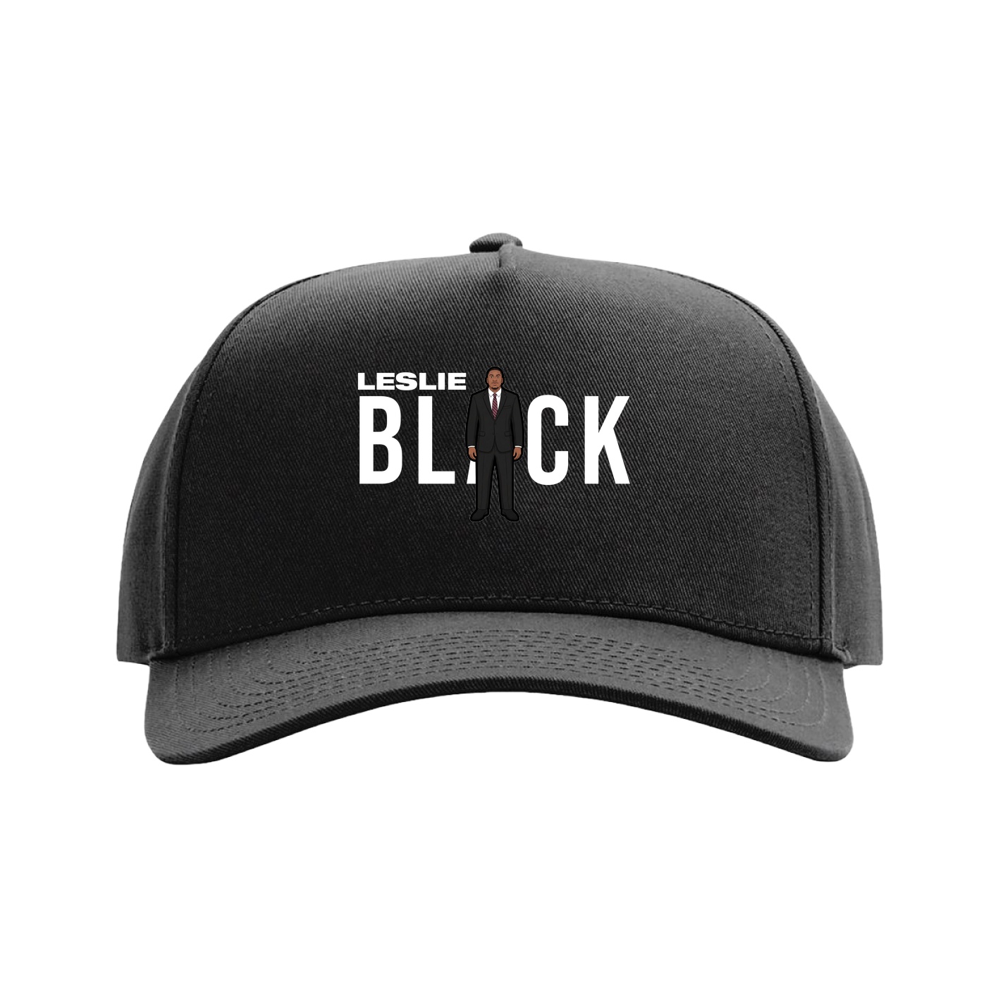 Full Fabric Five-Panel Champ Cap — Player Name in Black