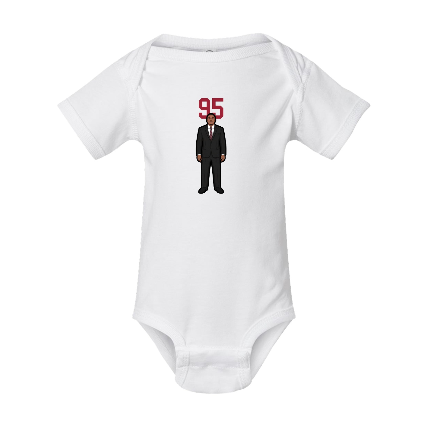 Baby Onesie — Number Top in White