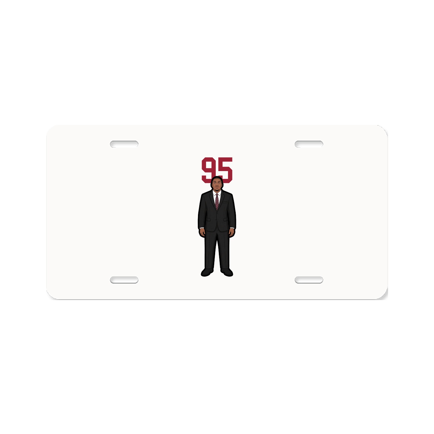 License Plate — Number Top in Classic