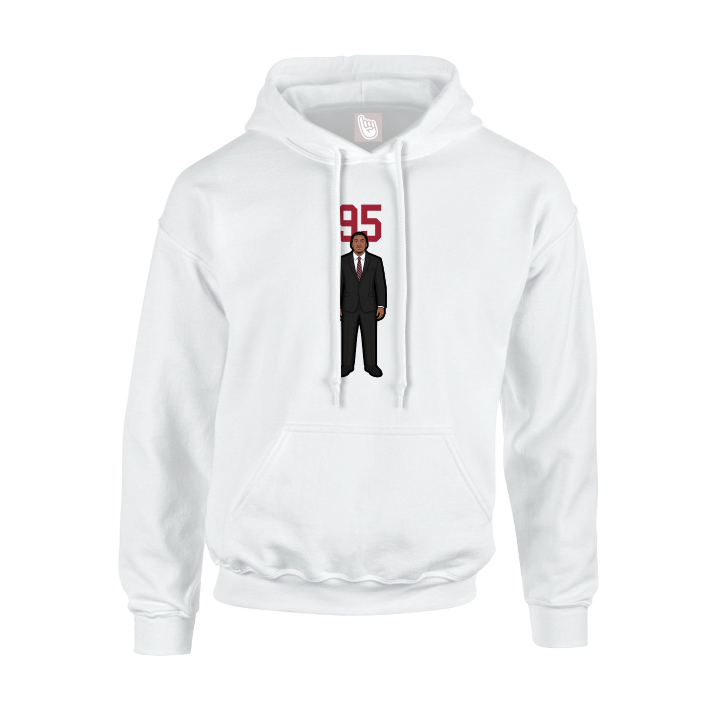Hoodie — Number Top in White