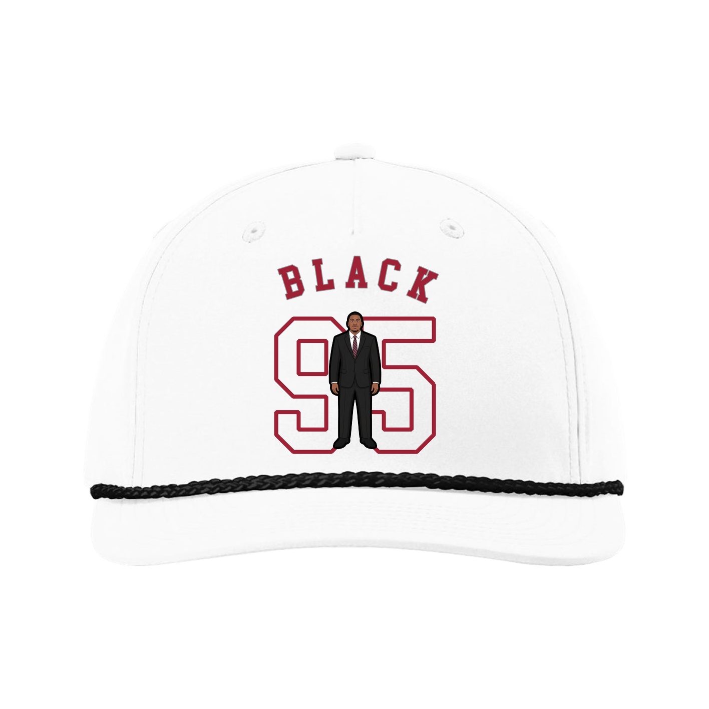 Five-Panel Classic Rope Cap — Shirsey Arch in White
