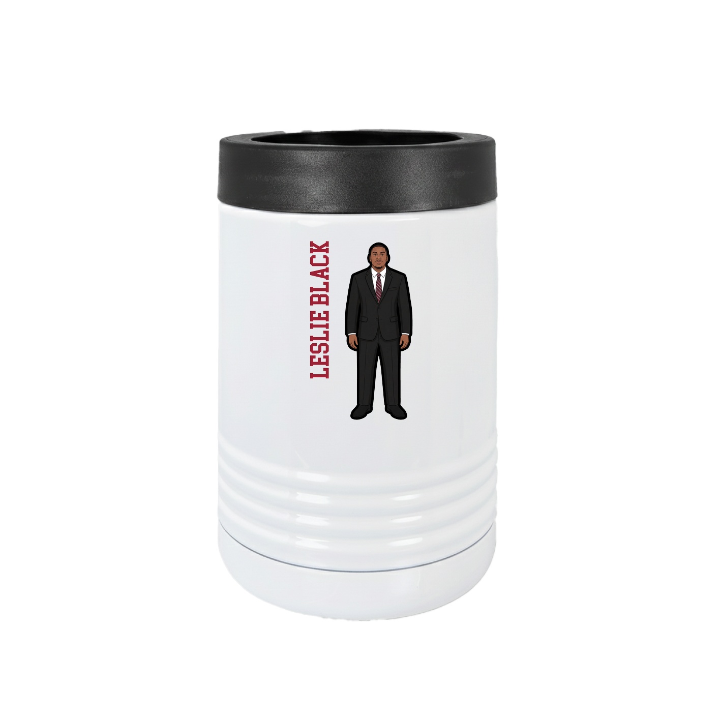 Beverage Holder — Name Vertical in White