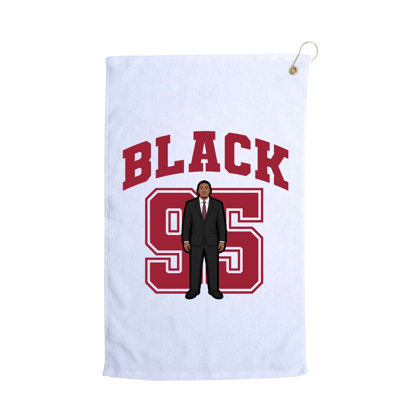 Golf Towel — Number in White