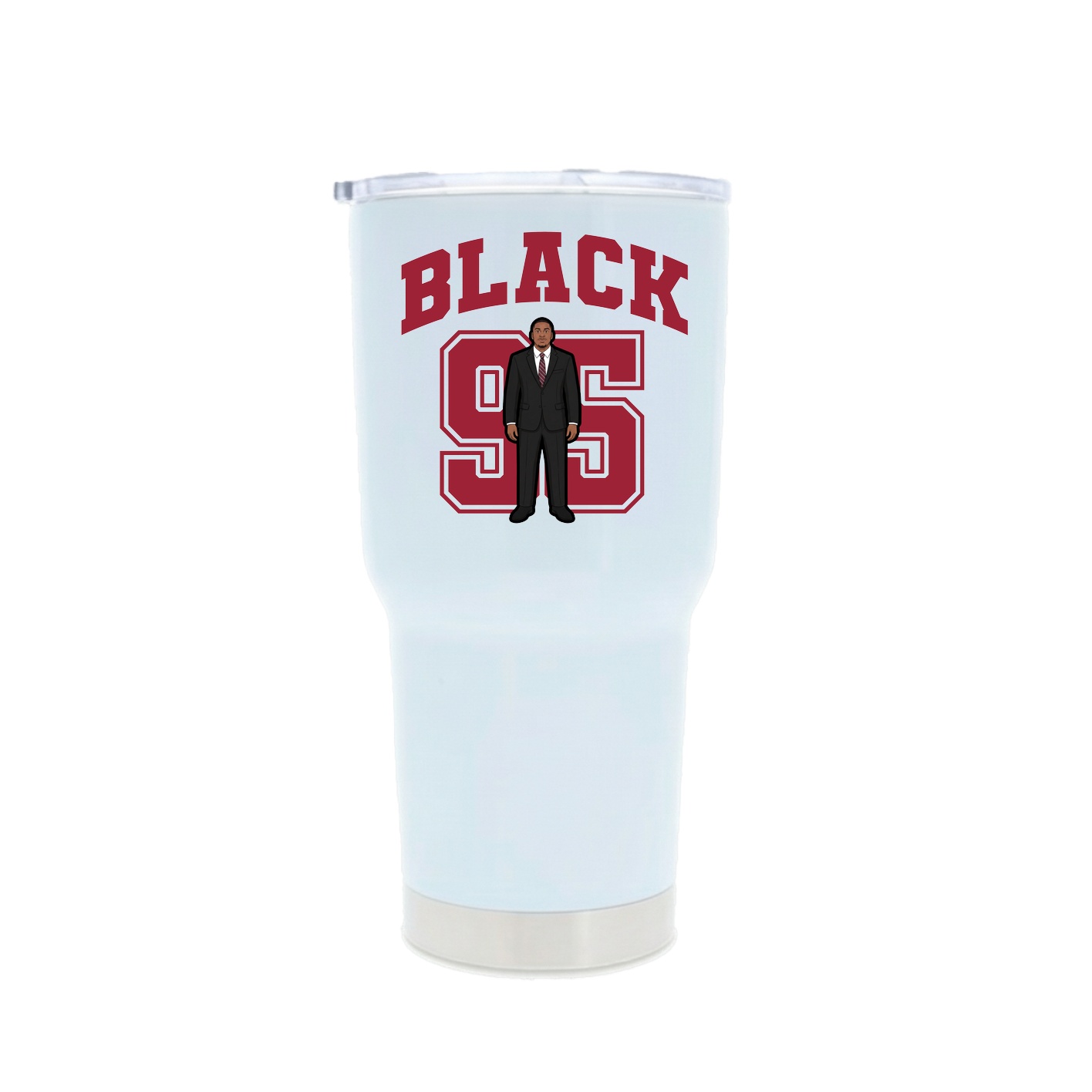 30oz Stainless Steel Tumbler — Number in White