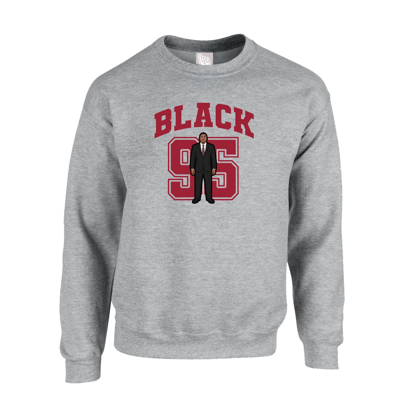 Fleece Crew — Number in Grey