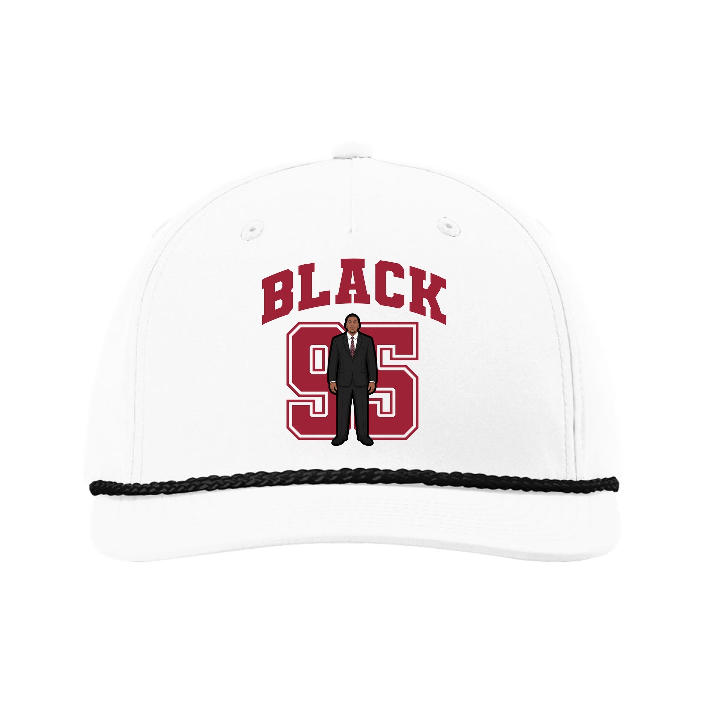 Five-Panel Classic Rope Cap — Number in White