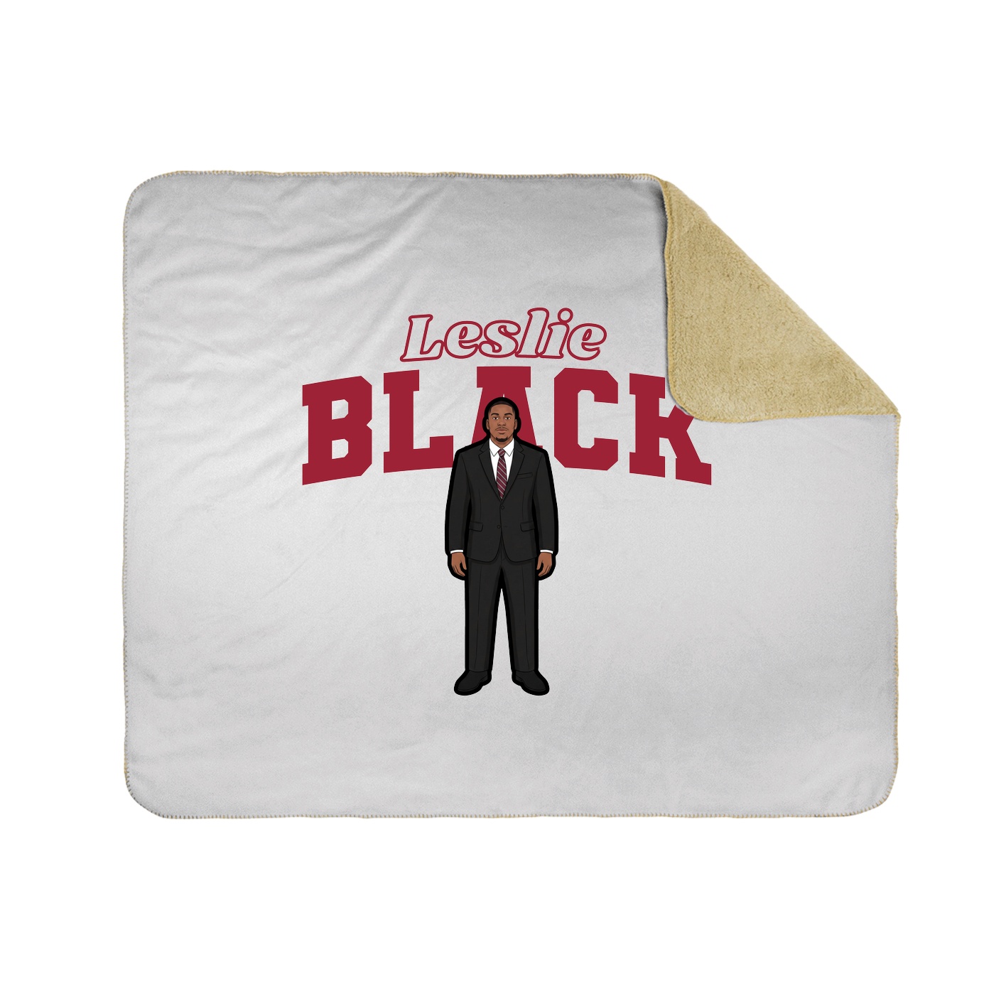 Throw Blanket — Name Arch in White