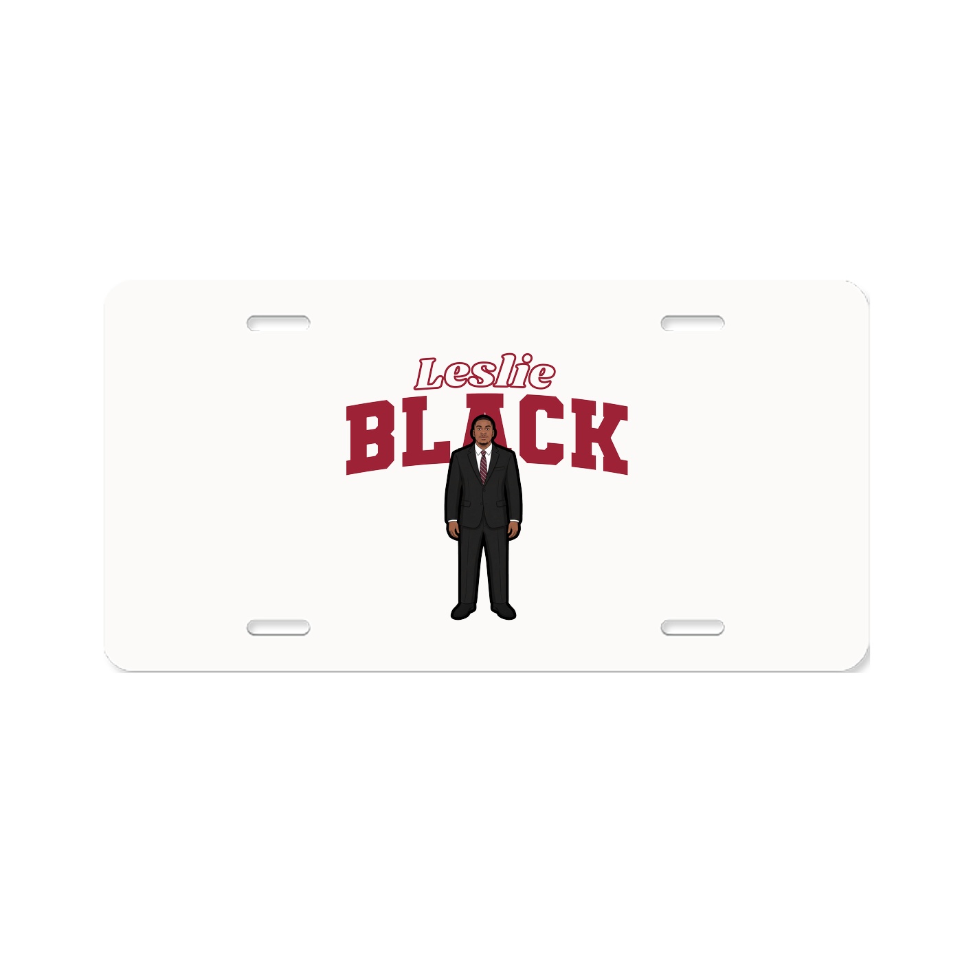 License Plate — Name Arch in Classic