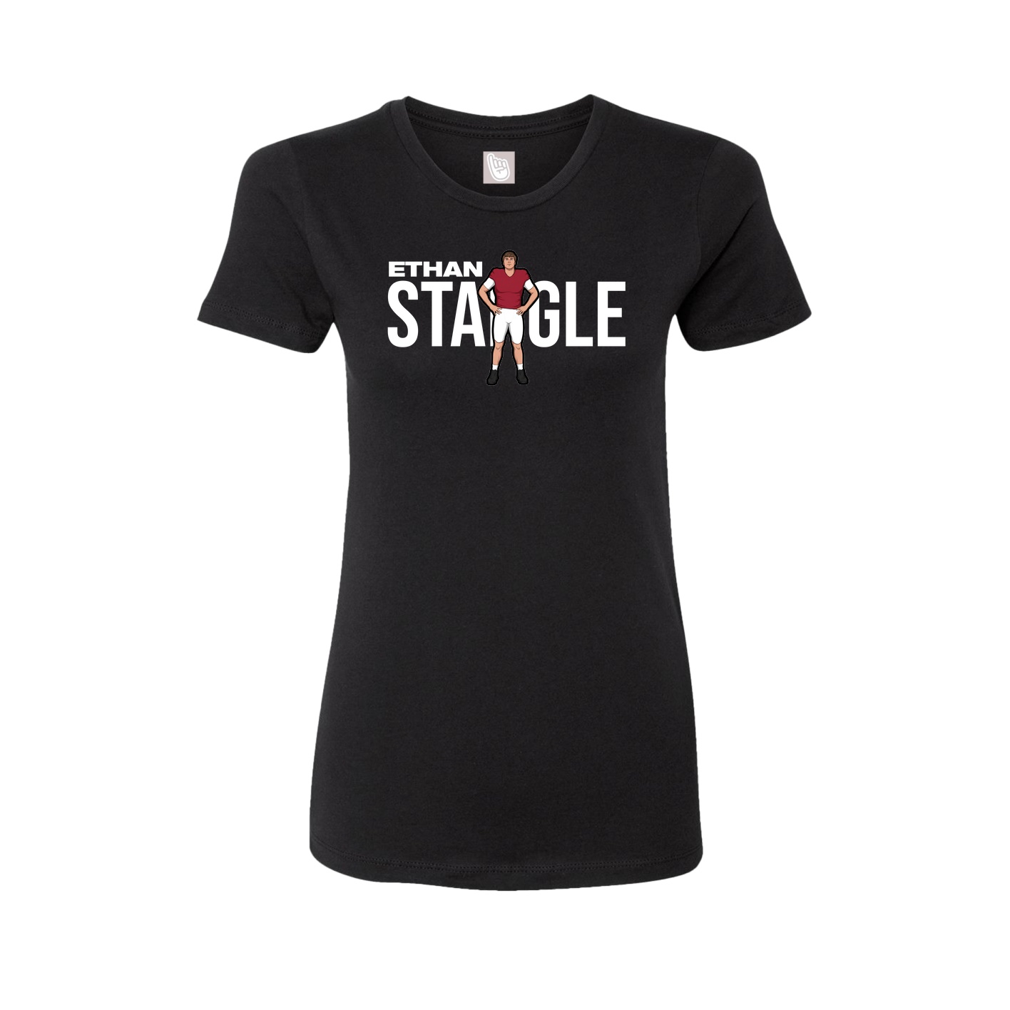 Fitted Women's Tee — Player Name in Black