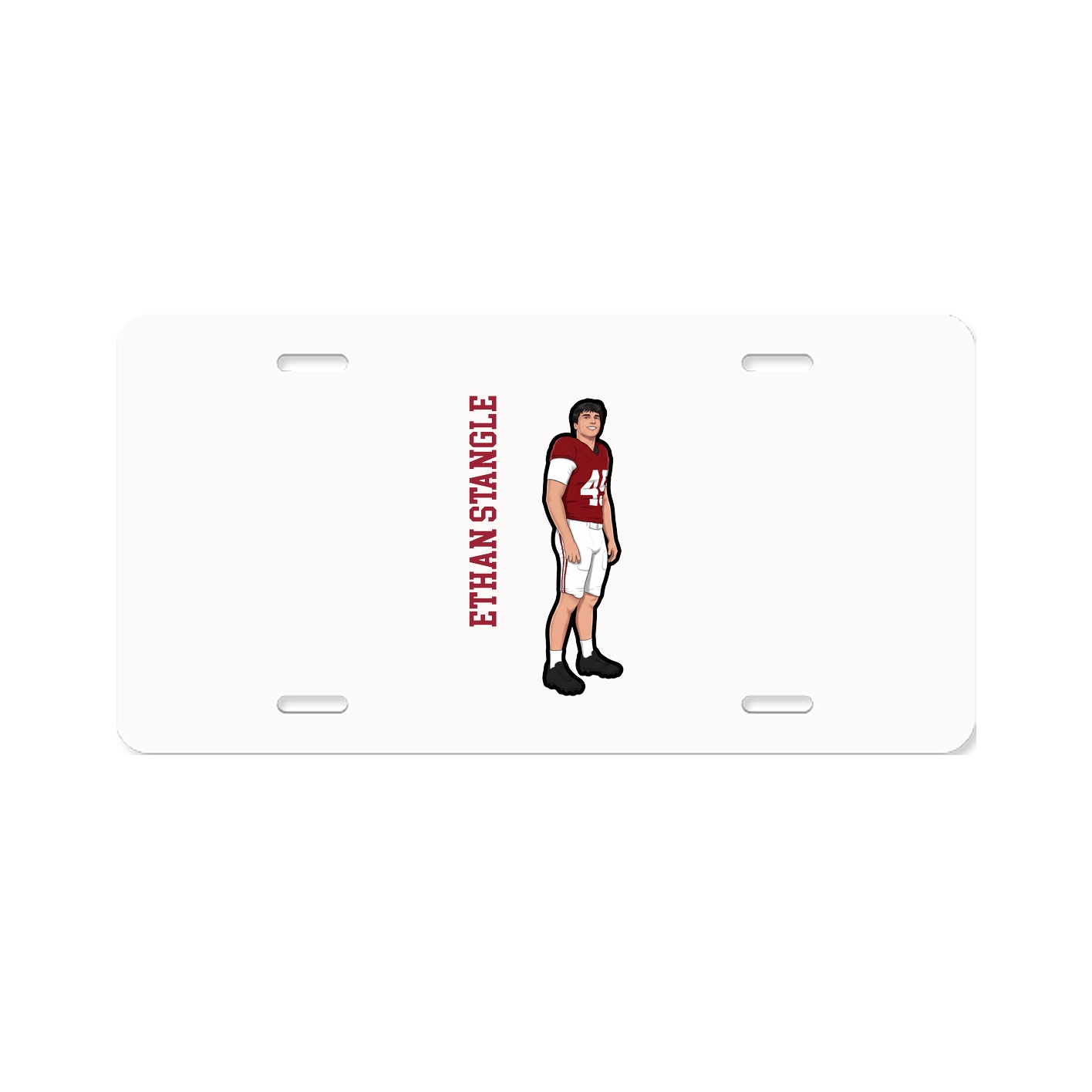 License Plate — Name Vertical in Classic