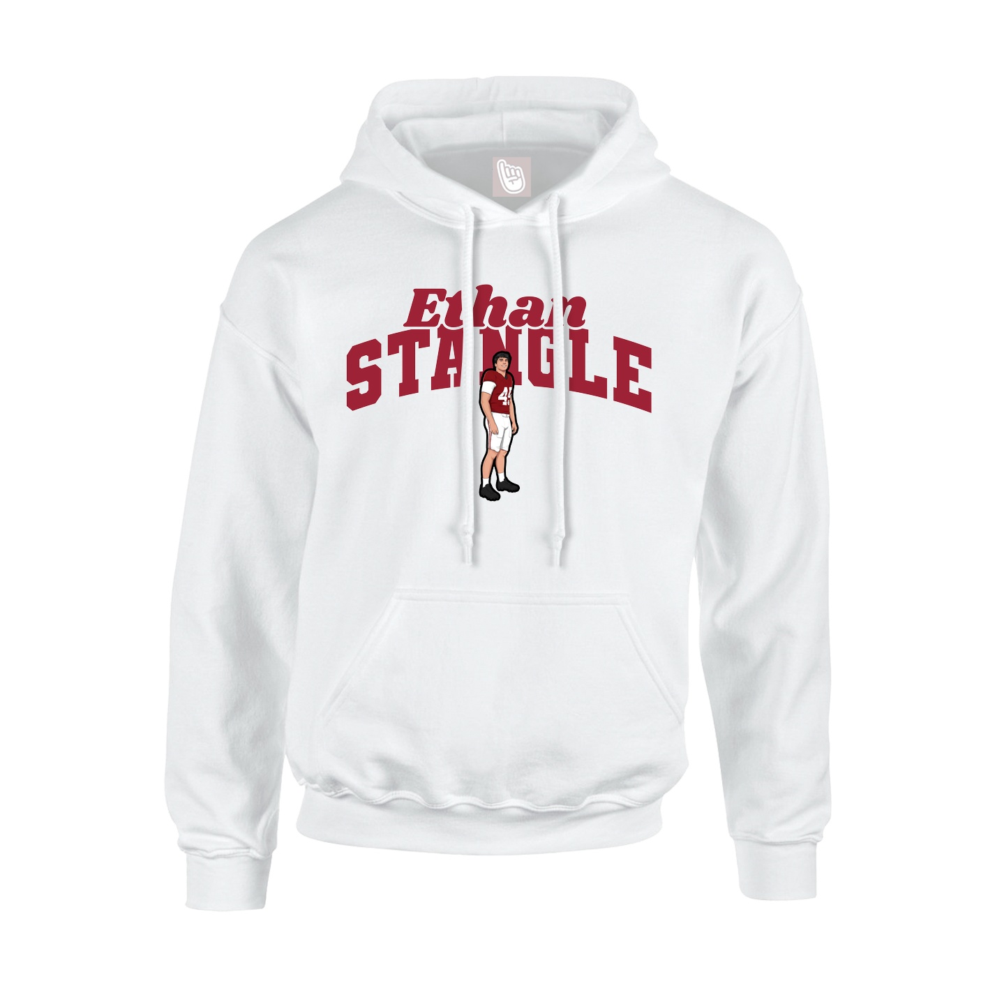 Youth Hoodie — Signature Arch in White