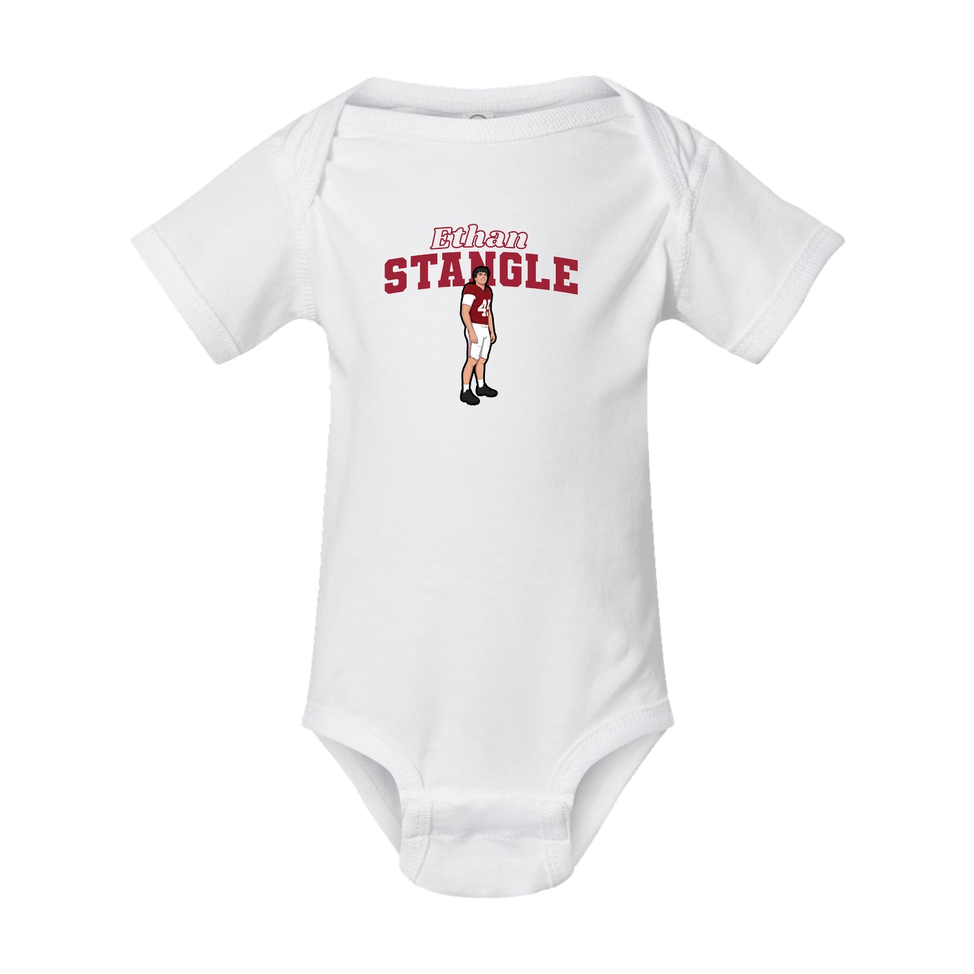 Baby Onesie — Name Arch in White