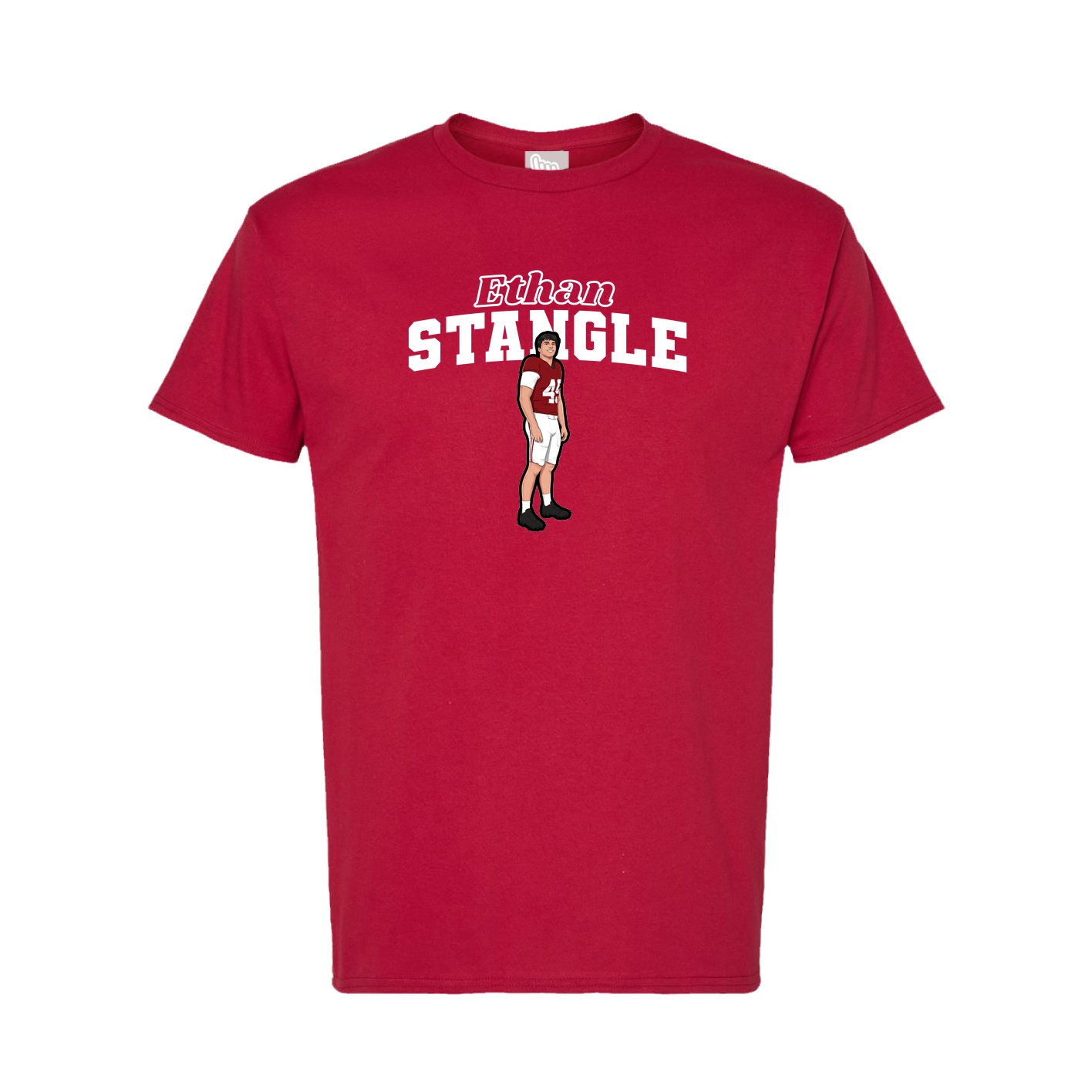 Tee — Name Arch in Crimson