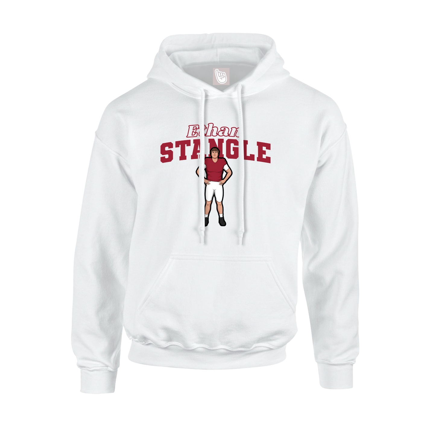 Hoodie — Name Arch in White