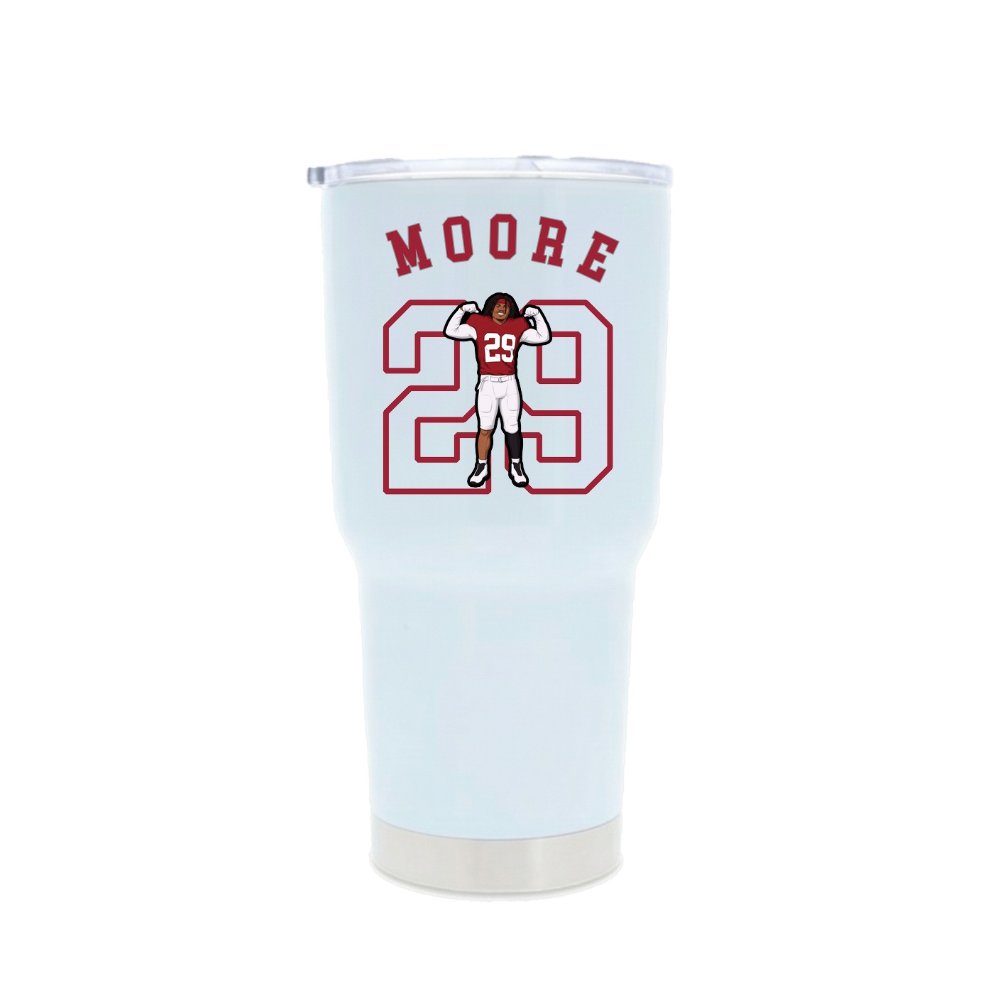 30oz Stainless Steel Tumbler — Shirsey Arch in White