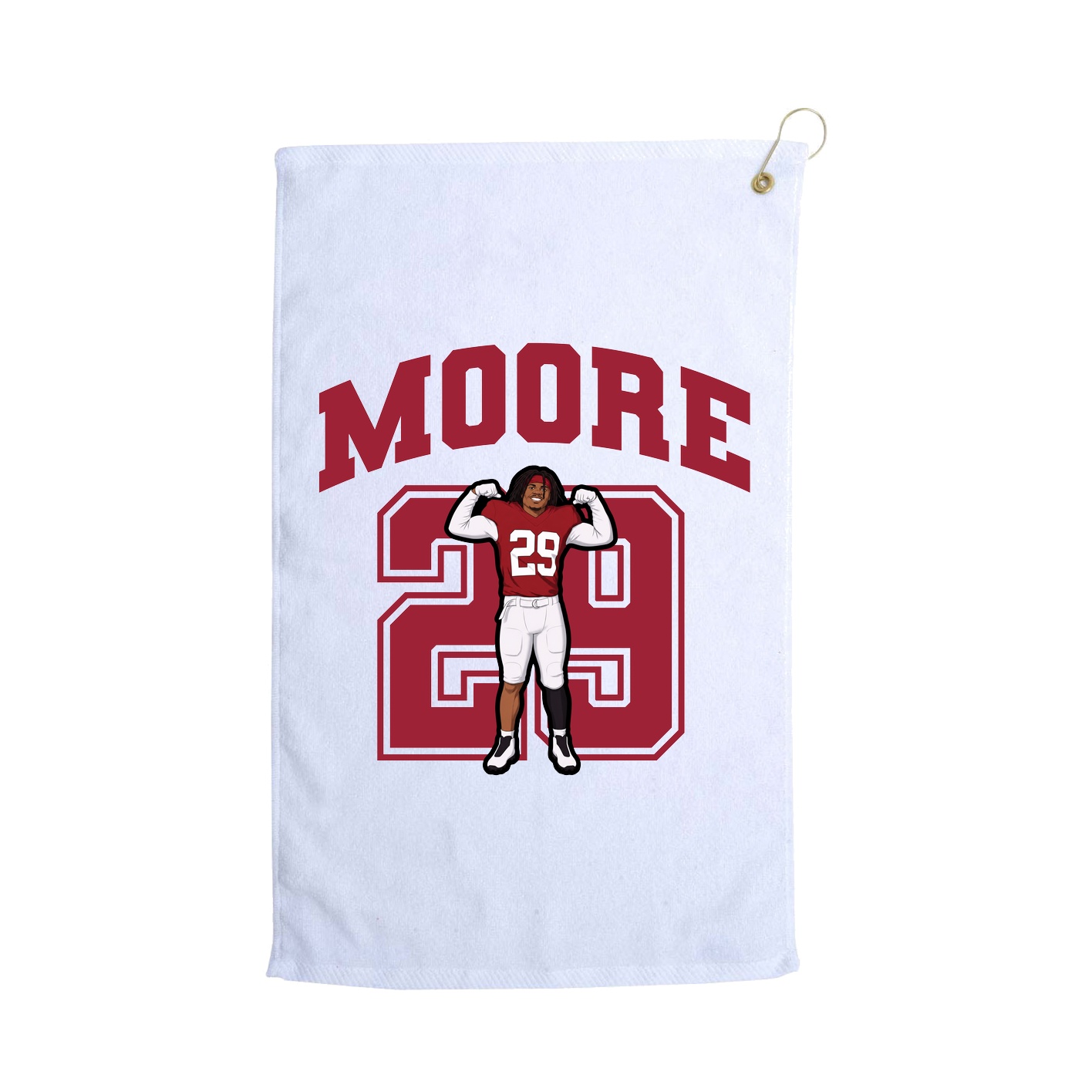 Golf Towel — Number in White