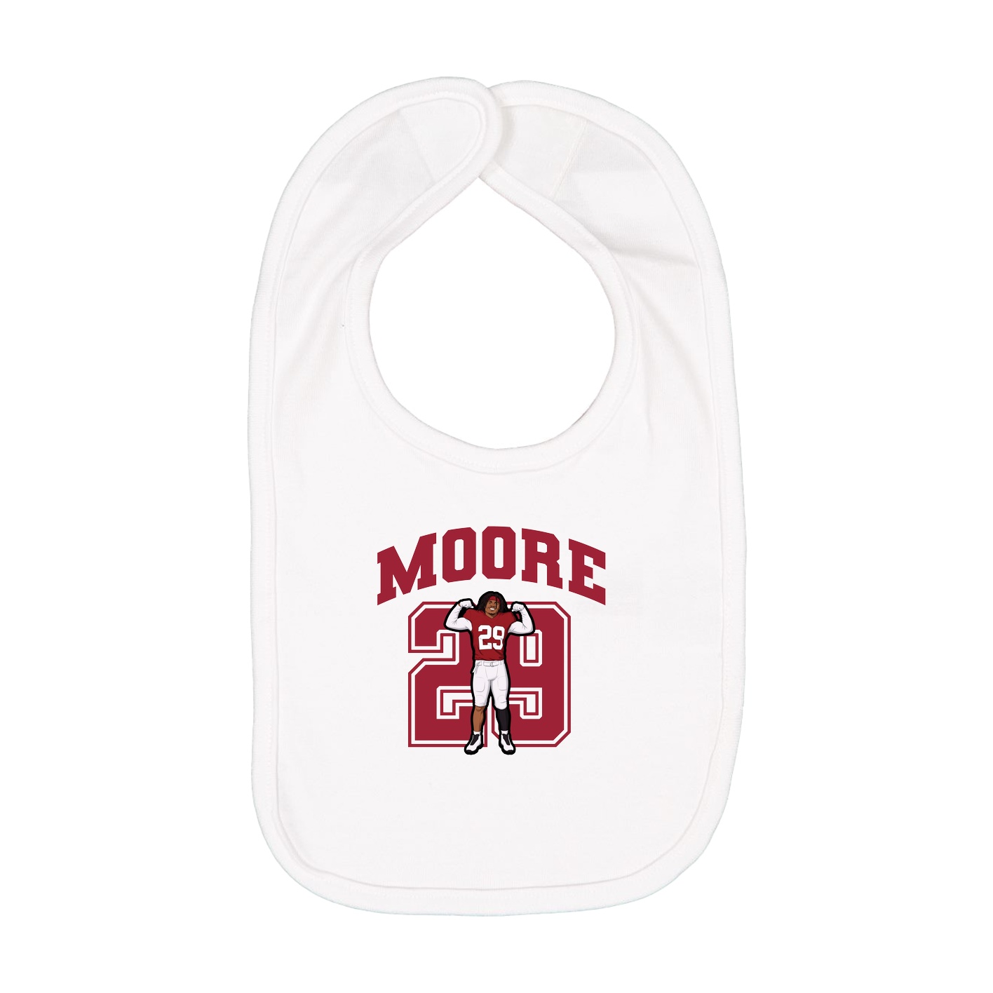 Infant Bib — Number in White