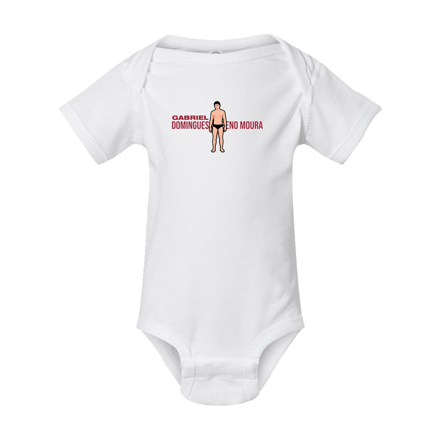 Baby Onesie — Player Name in White