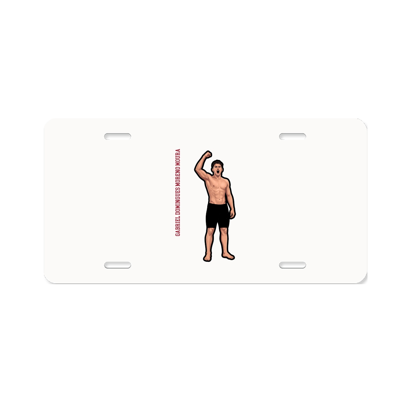 License Plate — Name Vertical in Classic