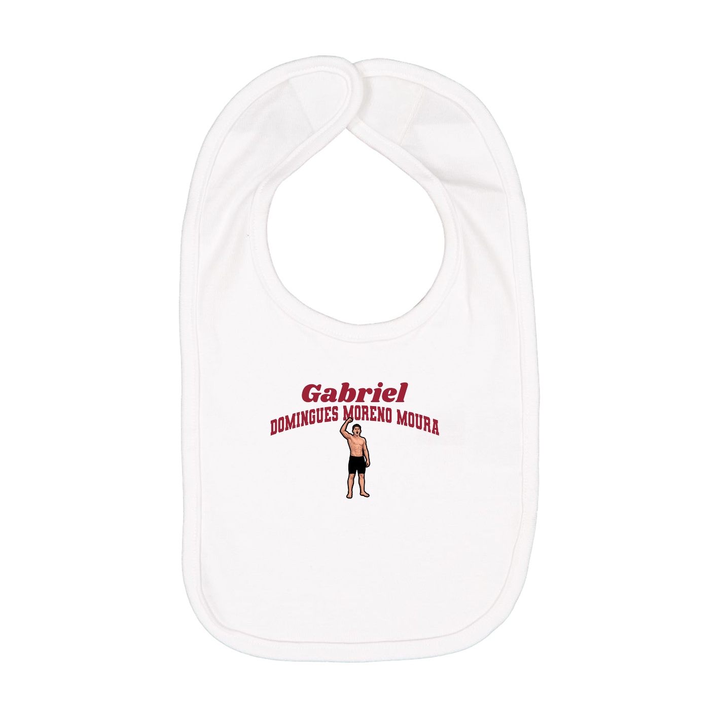 Infant Bib — Signature Arch in White