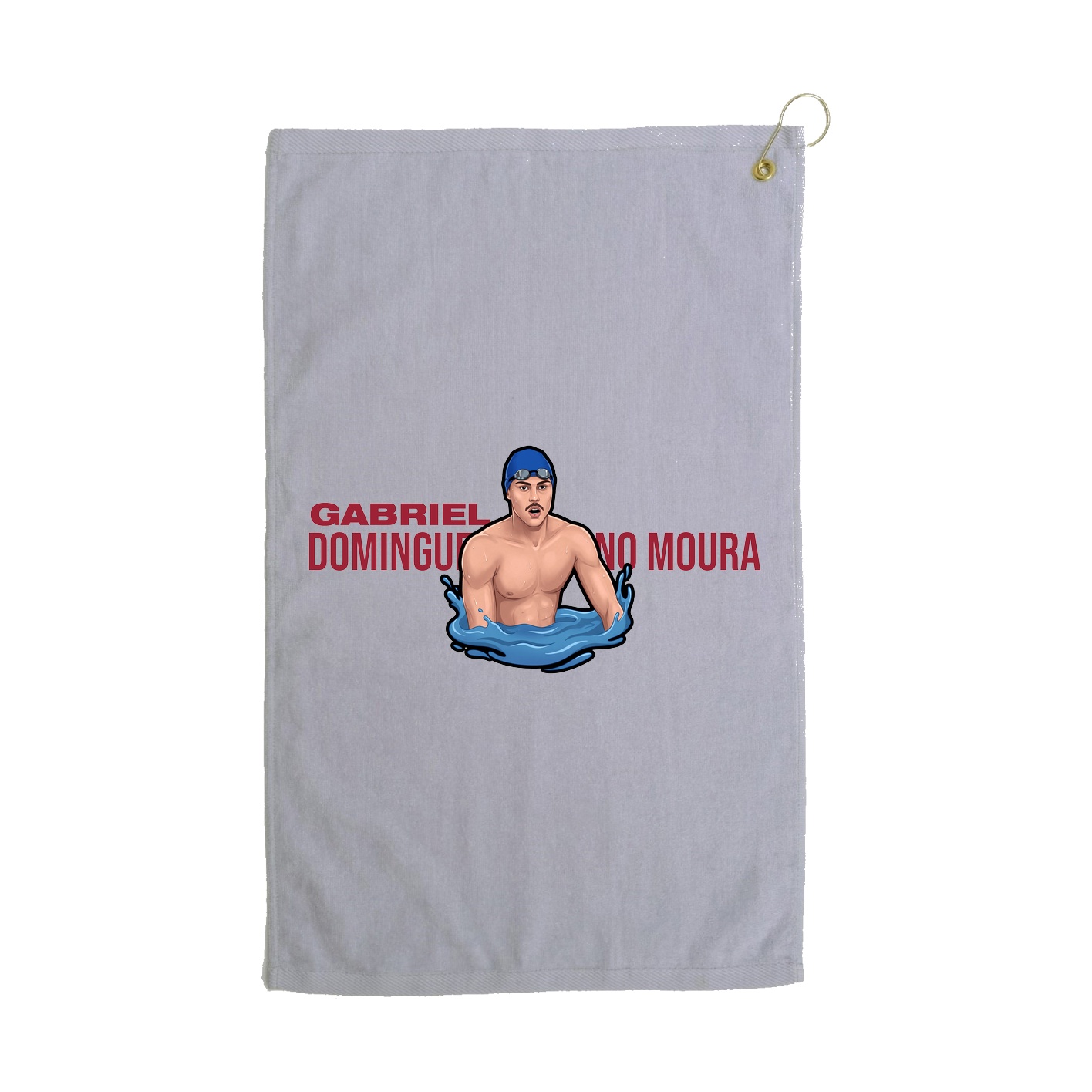 Golf Towel — Player Name in Grey