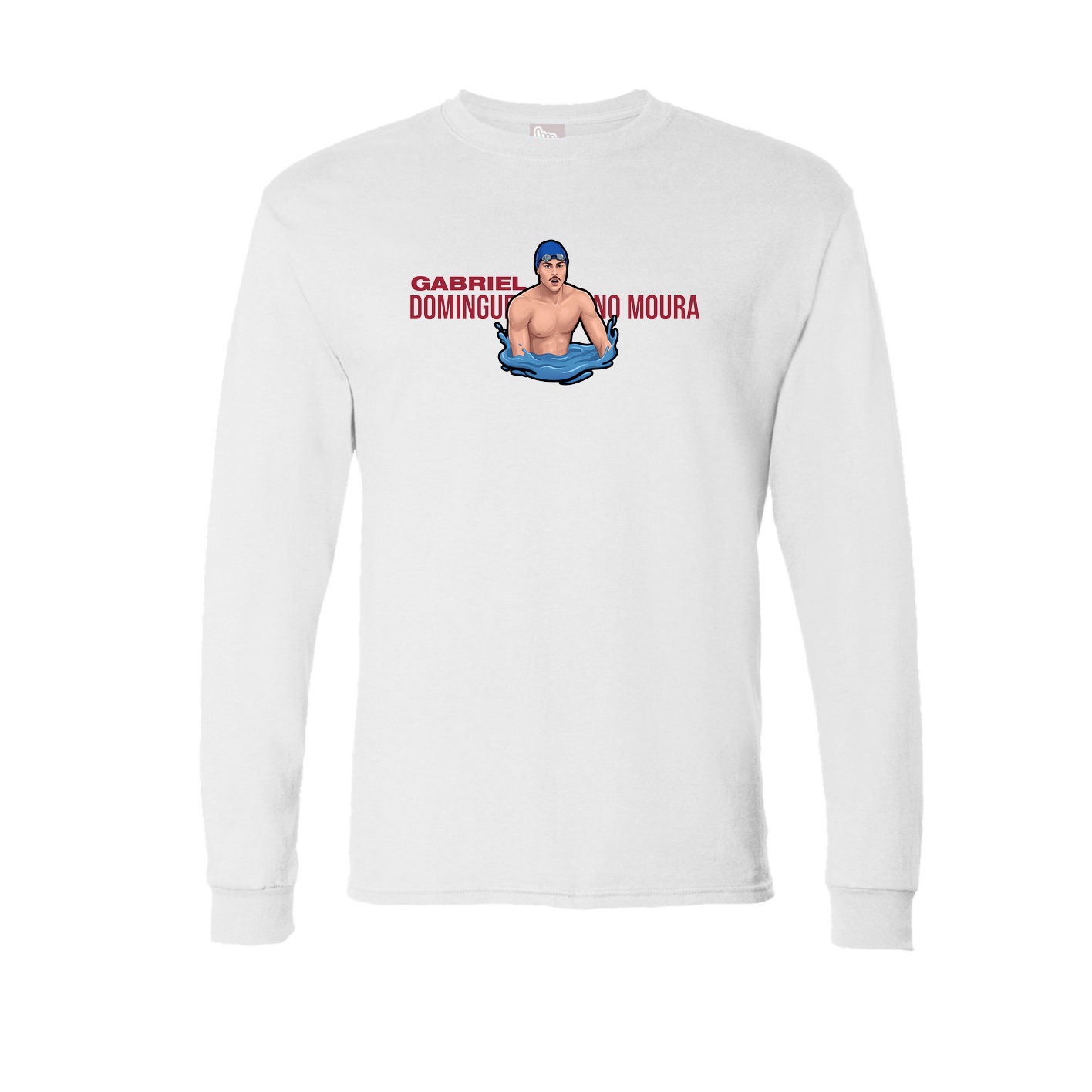 Long Sleeve Tee — Player Name in White